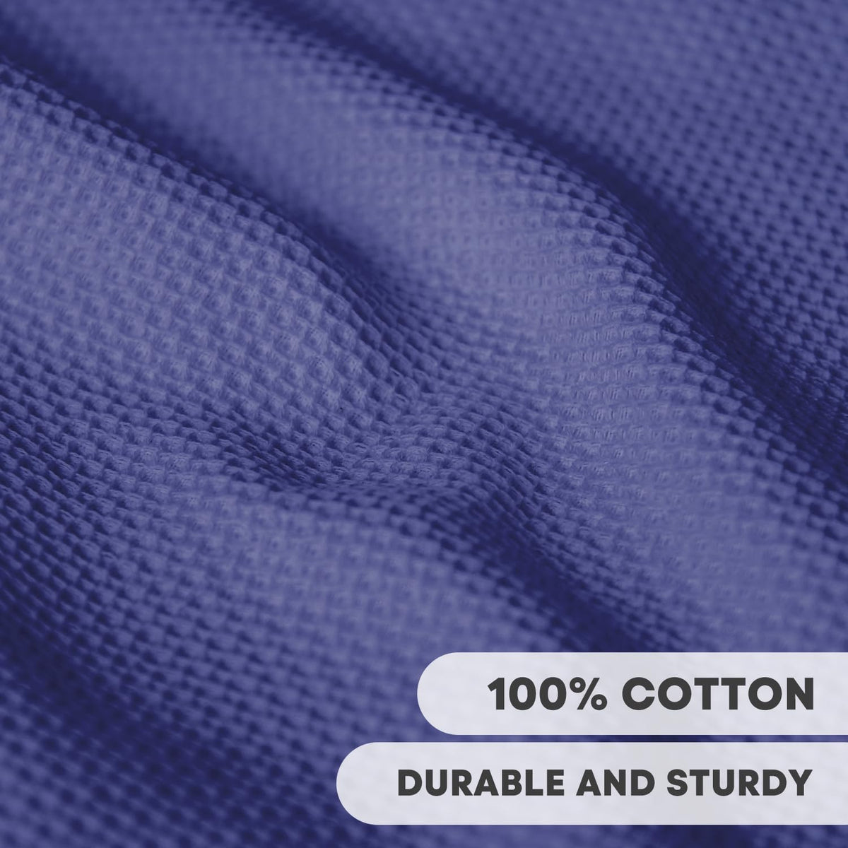 100% Cotton Navy Blue Waffle Weave Kitchen Dish Cloths (4 Count)