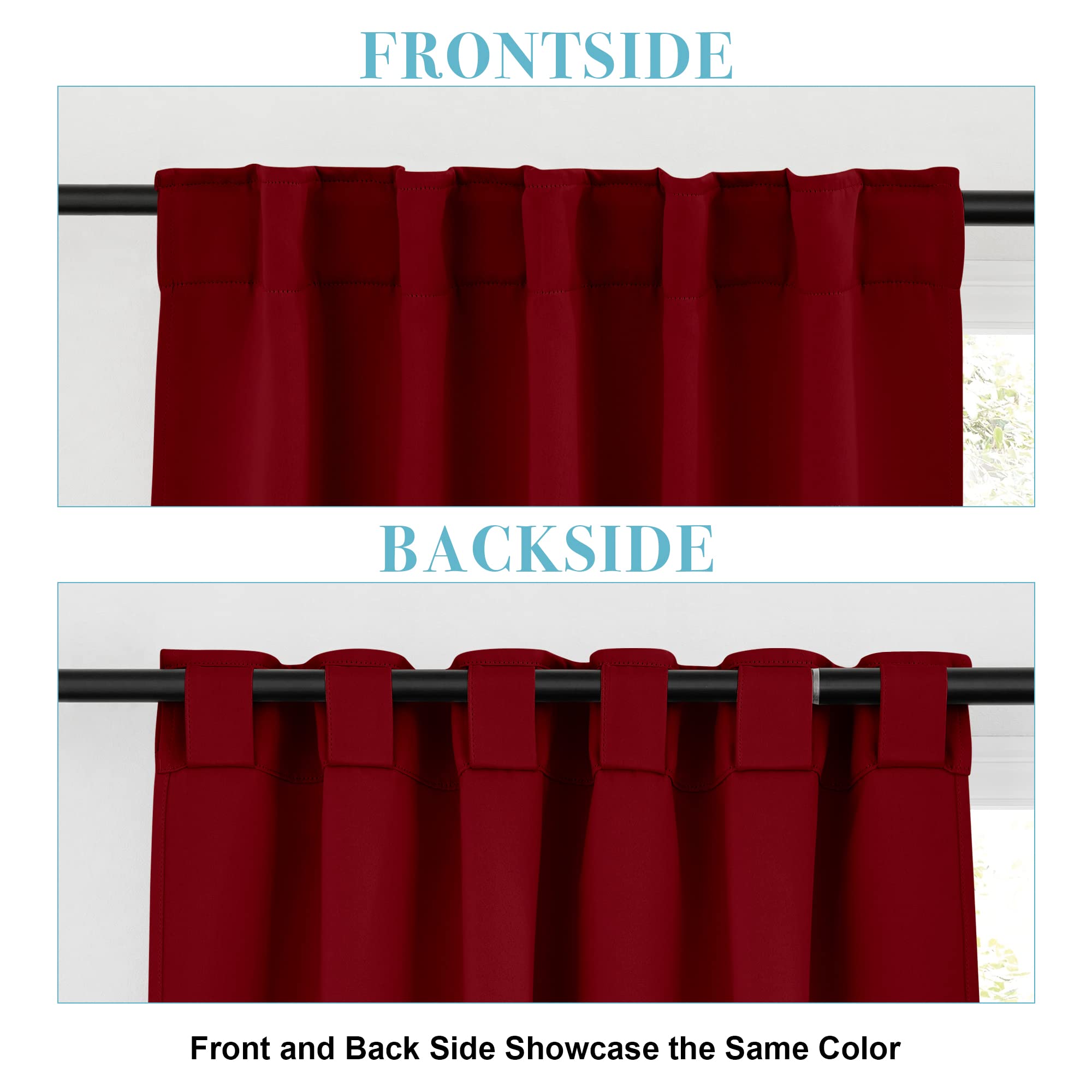Blackout Curtains 72 inches Long for Bedroom (2 Count)
