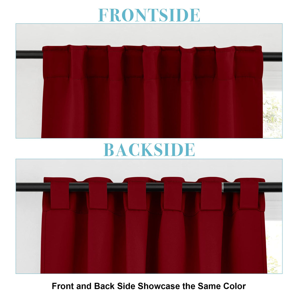Short Blackout Curtains for Small Kitchen Cafe Bathroom Window