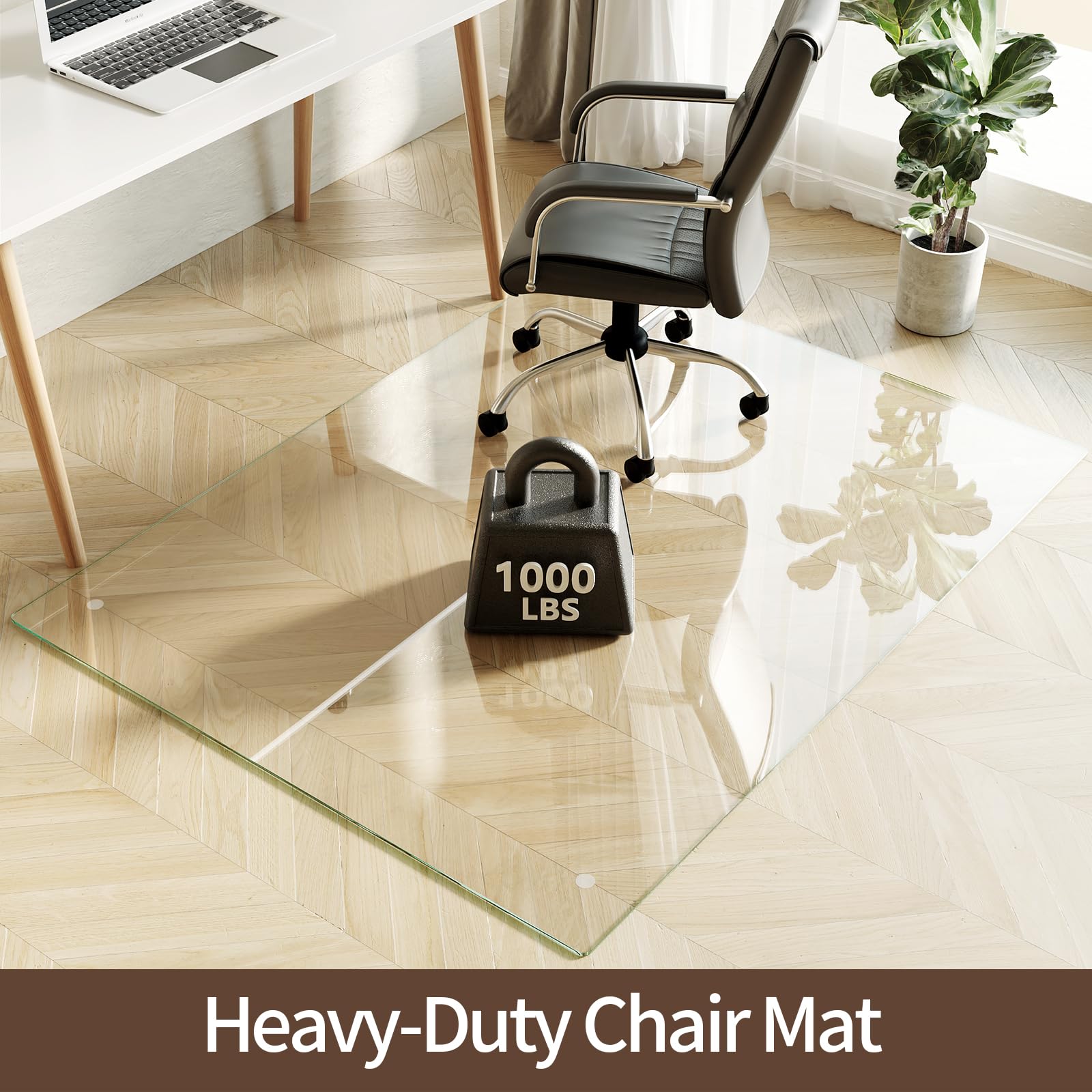 Tempered Glass Chair Mat 50"x65"