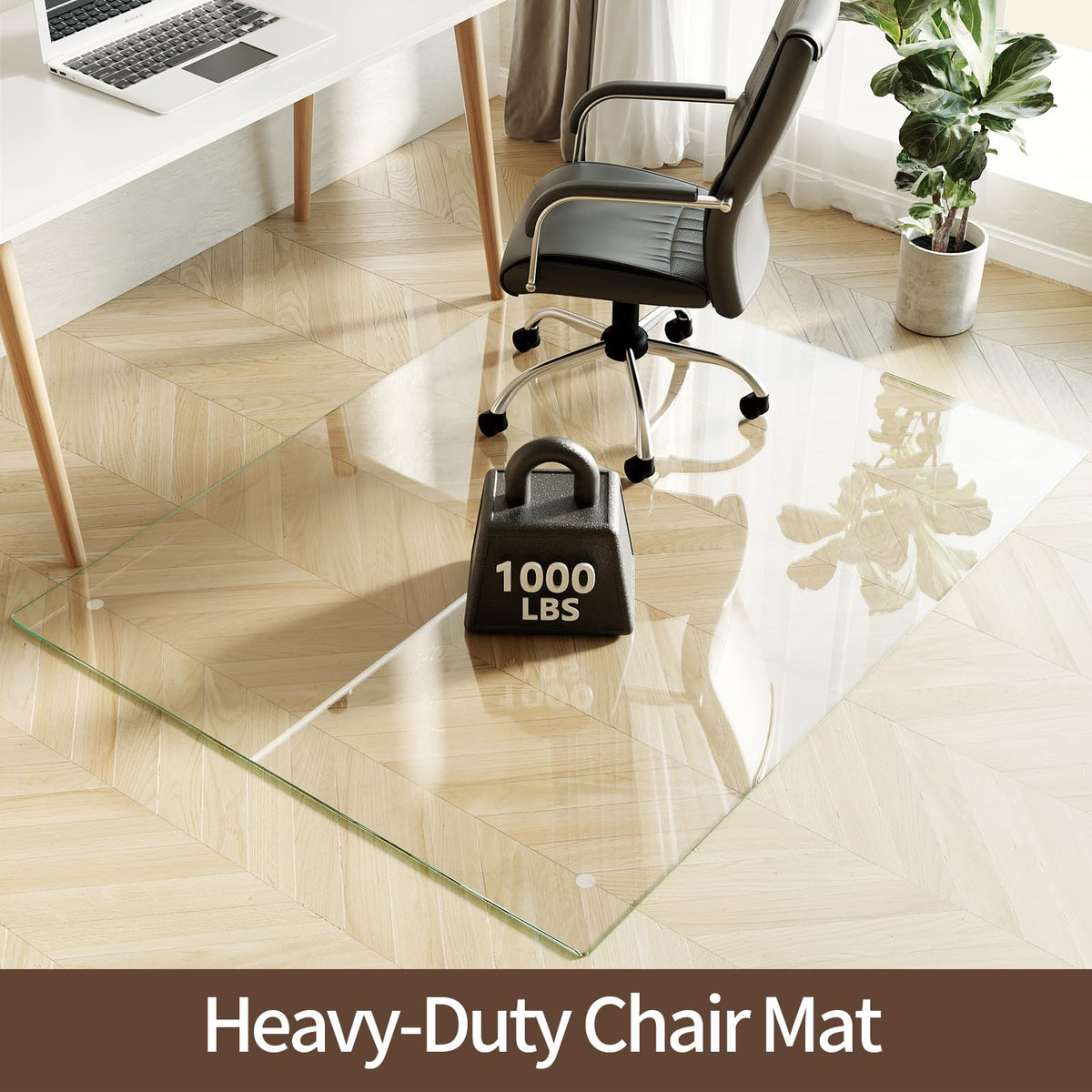 Tempered Glass Chair Mat 50"x65"