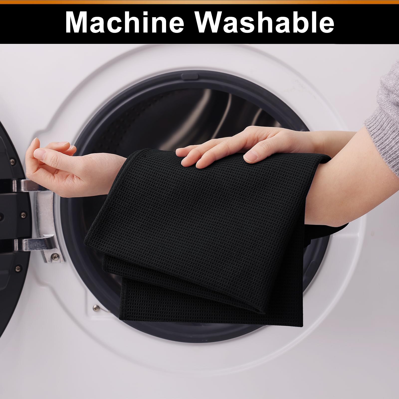 100% Cotton Waffle Weave Kitchen Towels (8 Count)