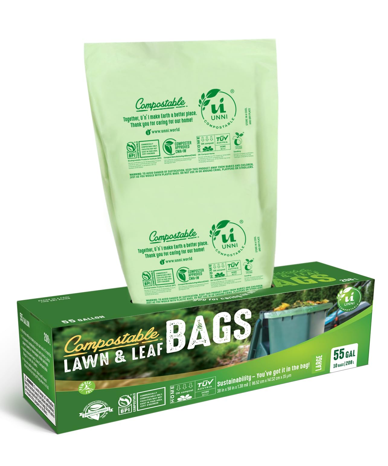 50 55 Gallon Compostable Bags (10 Count)