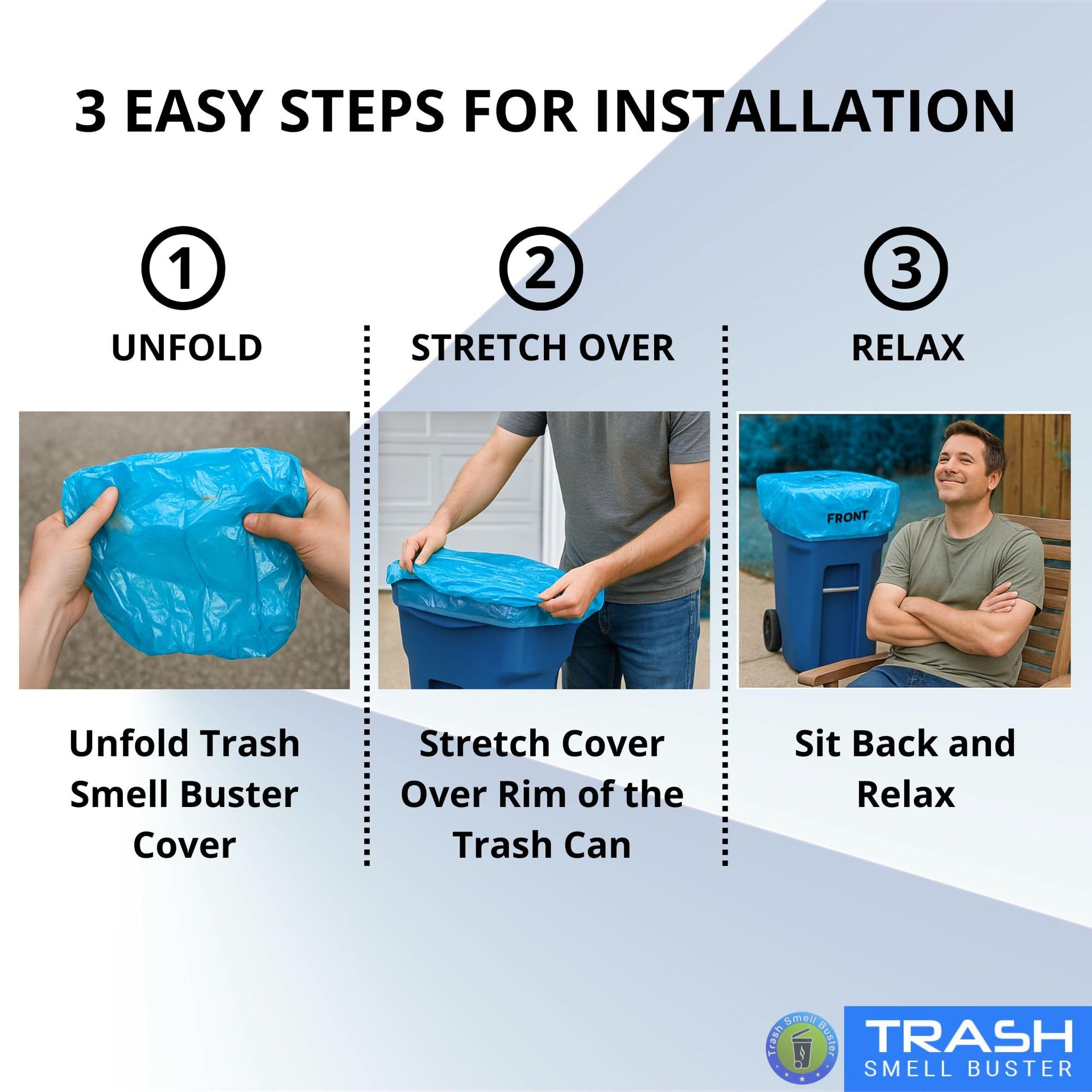 Elastic Trash Can Cover (3 Count)