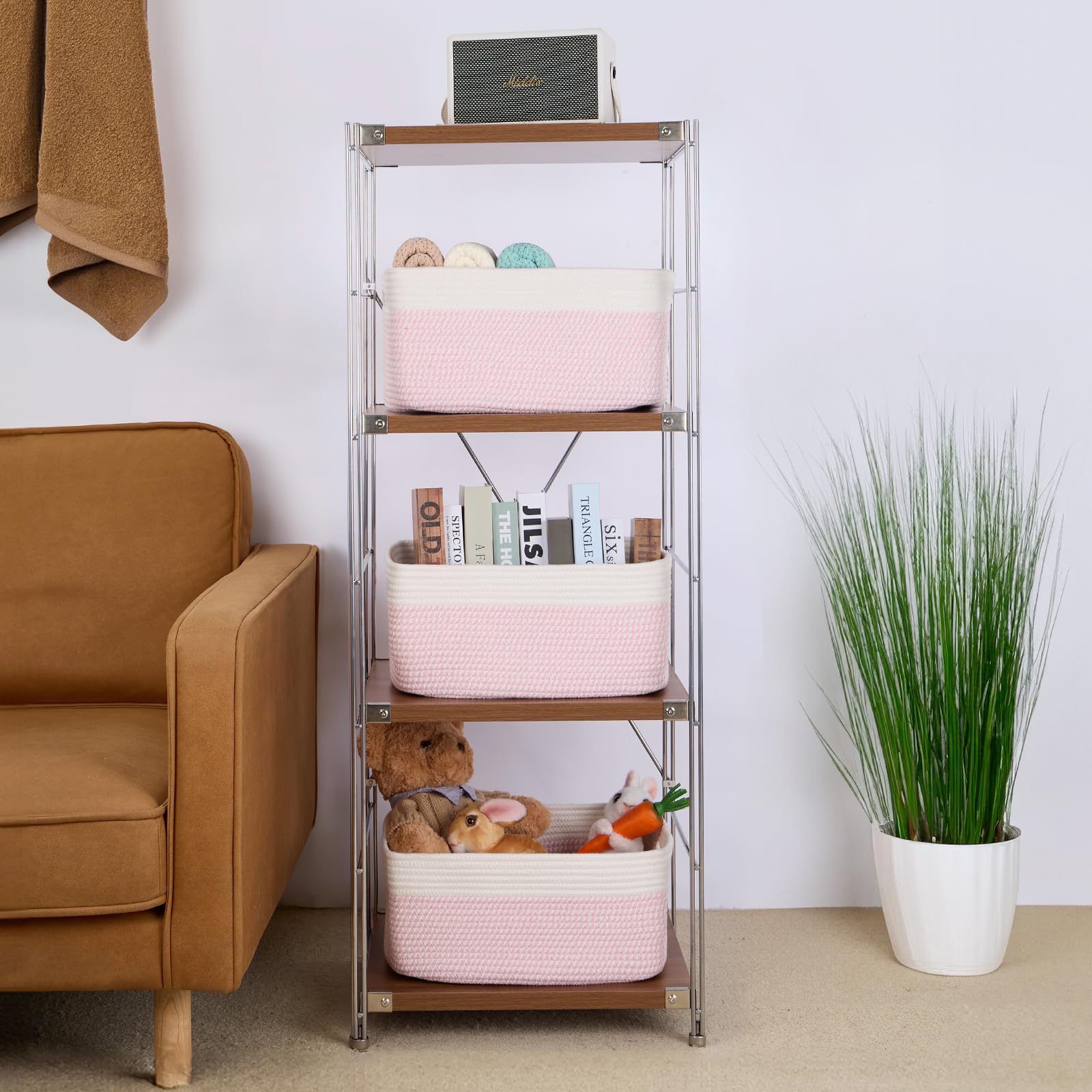 Large Storage Baskets for Shelves (2 Count)