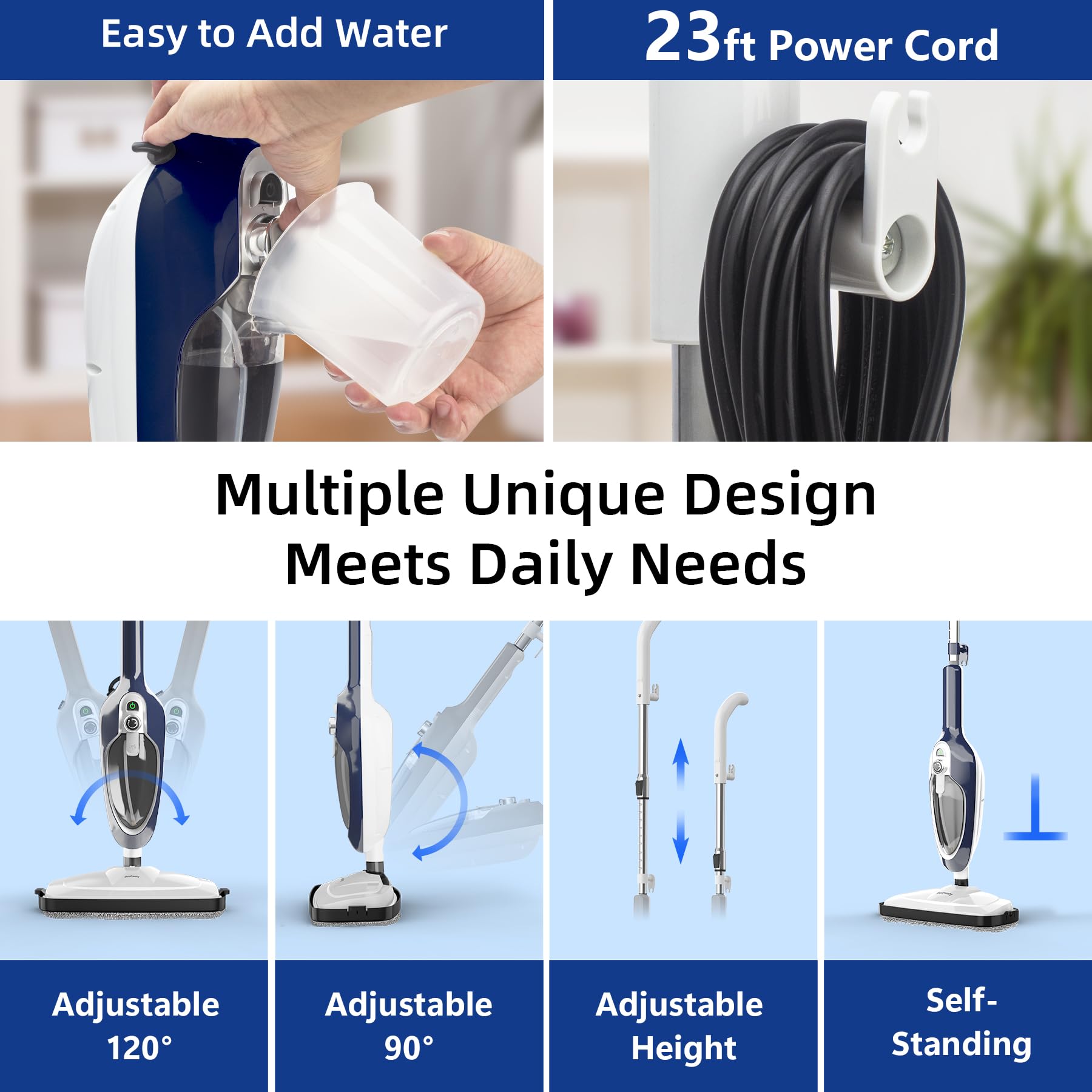 Steam Mop - 10-in-1 Floor Steamer MultiPurpose Steam Cleaner