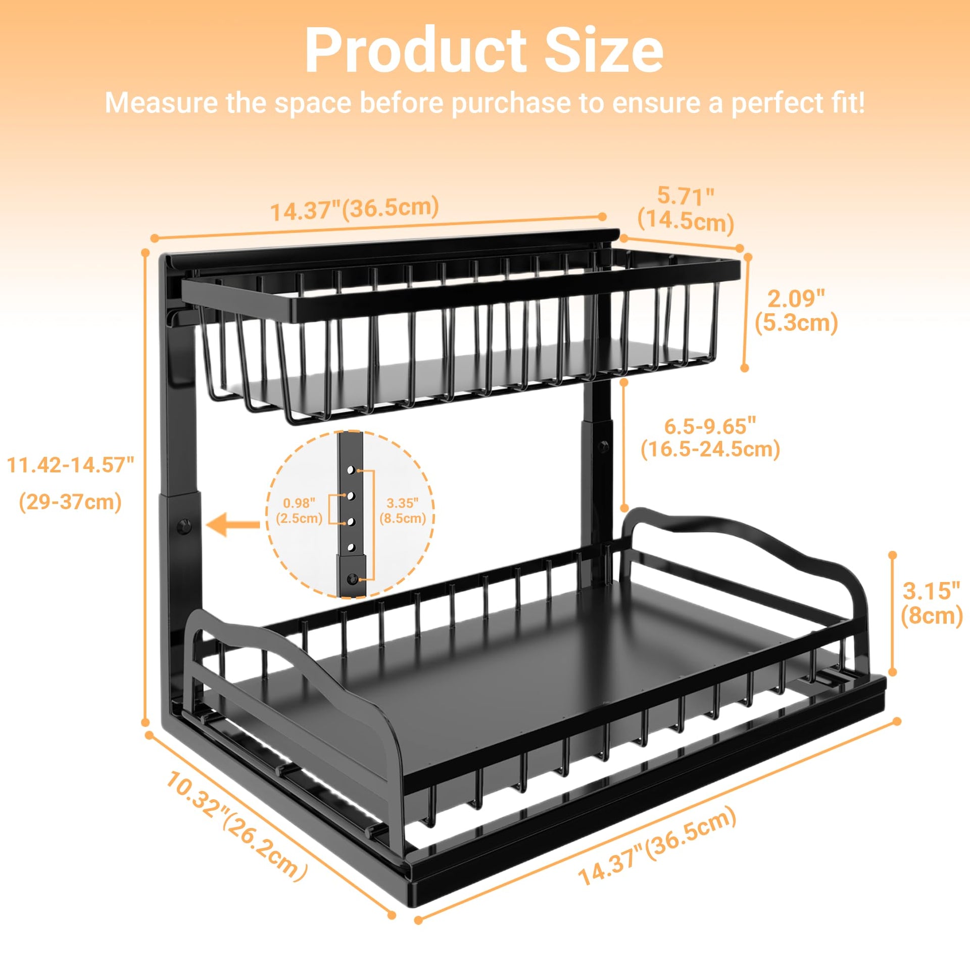 2 Pack Under Sink Organizer (2 Count)