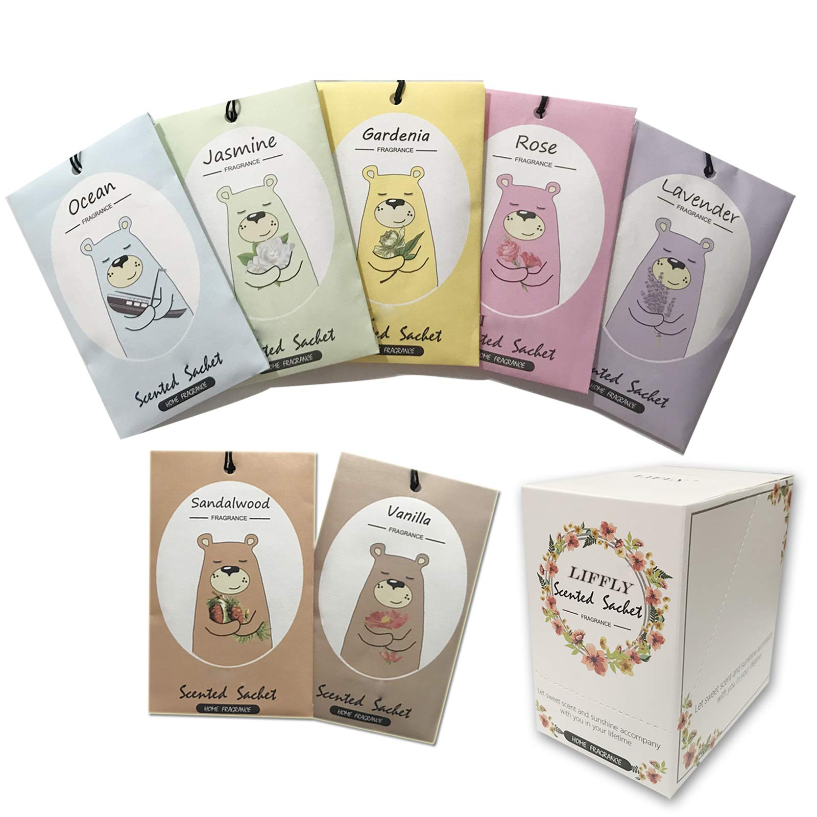 14 Packs Scented Sachets Bags for Drawers and Closets Home Fragrance Gift (14 Count)