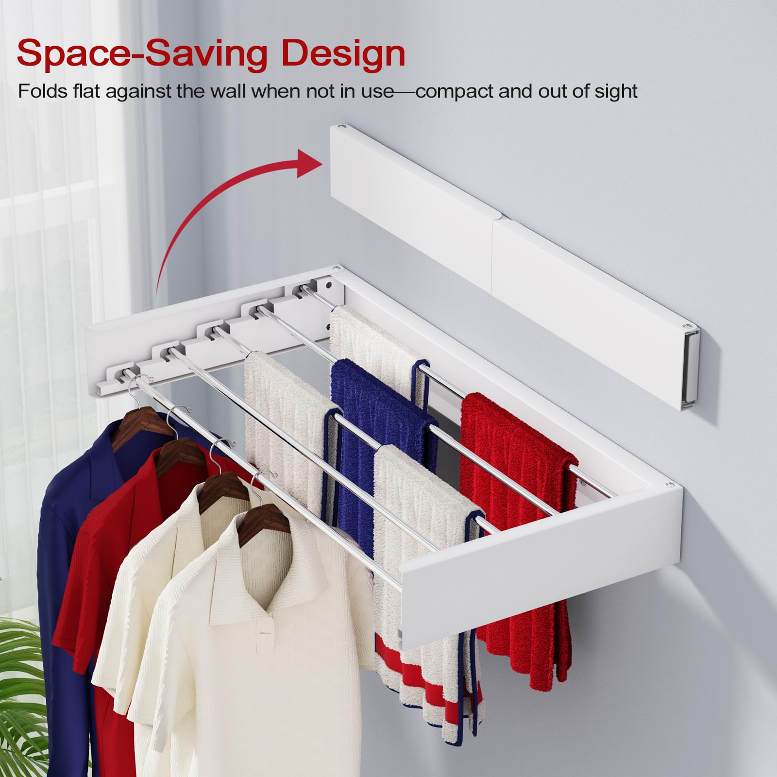 Wall Mounted Drying Rack 31.5"
