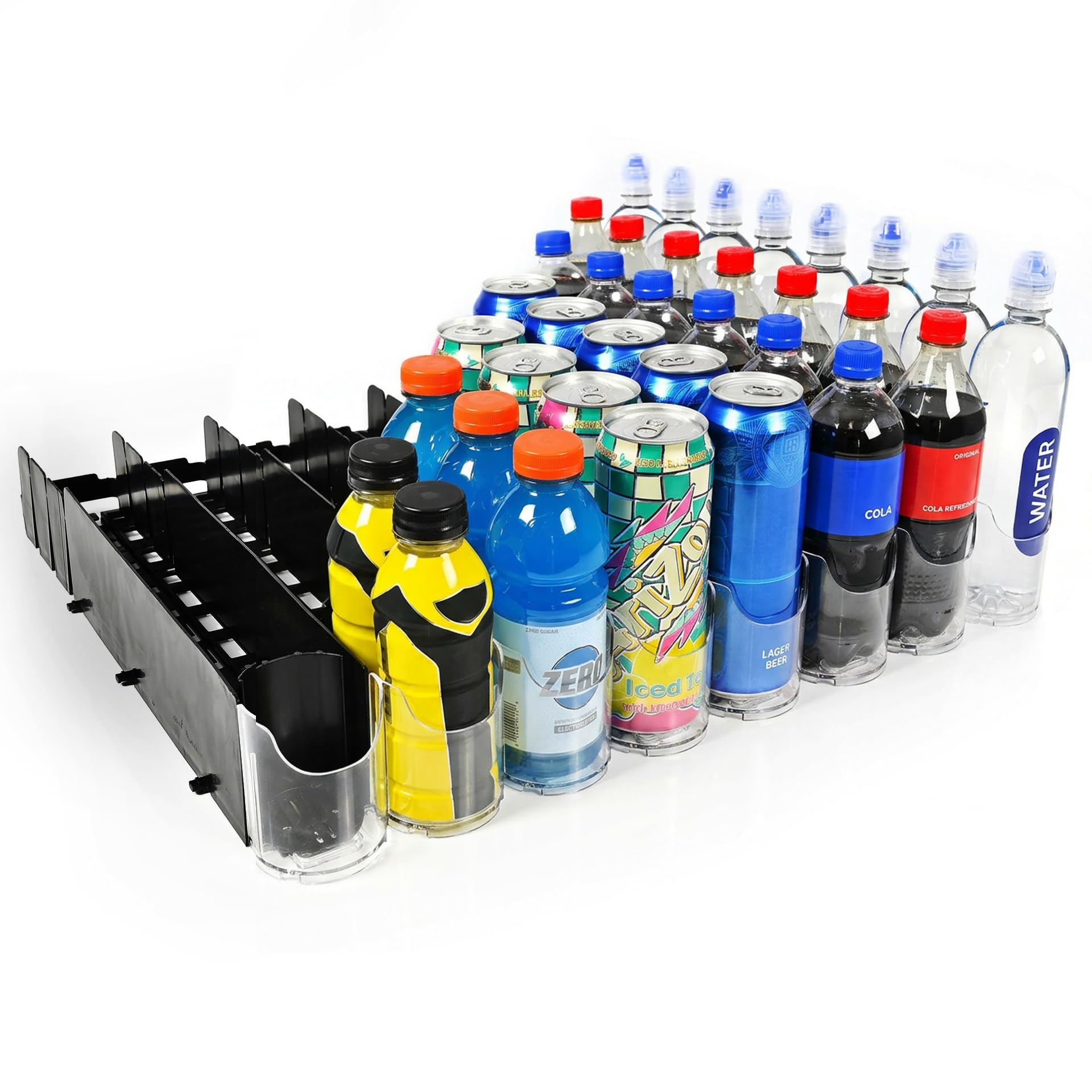 Fridge Organizer & Soda Can Dispenser for Refrigerator (6 Count)