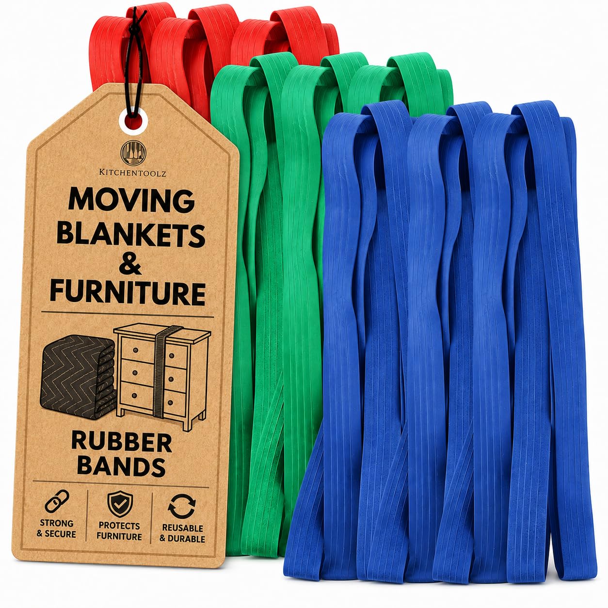Moving Rubber Bands for Furniture & Moving Blankets