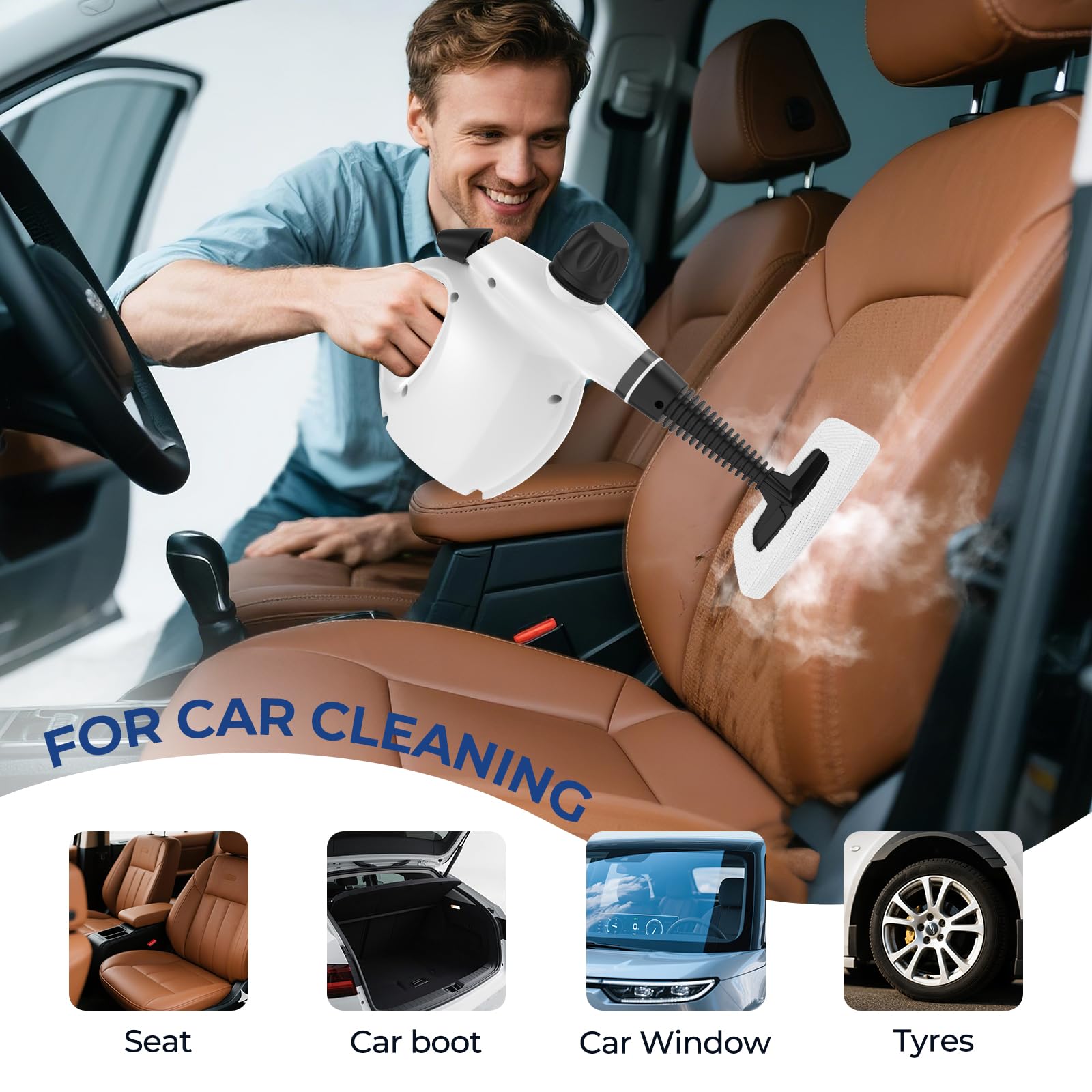13Pcs Pressurized Handheld Steam Cleaner (13 Count)