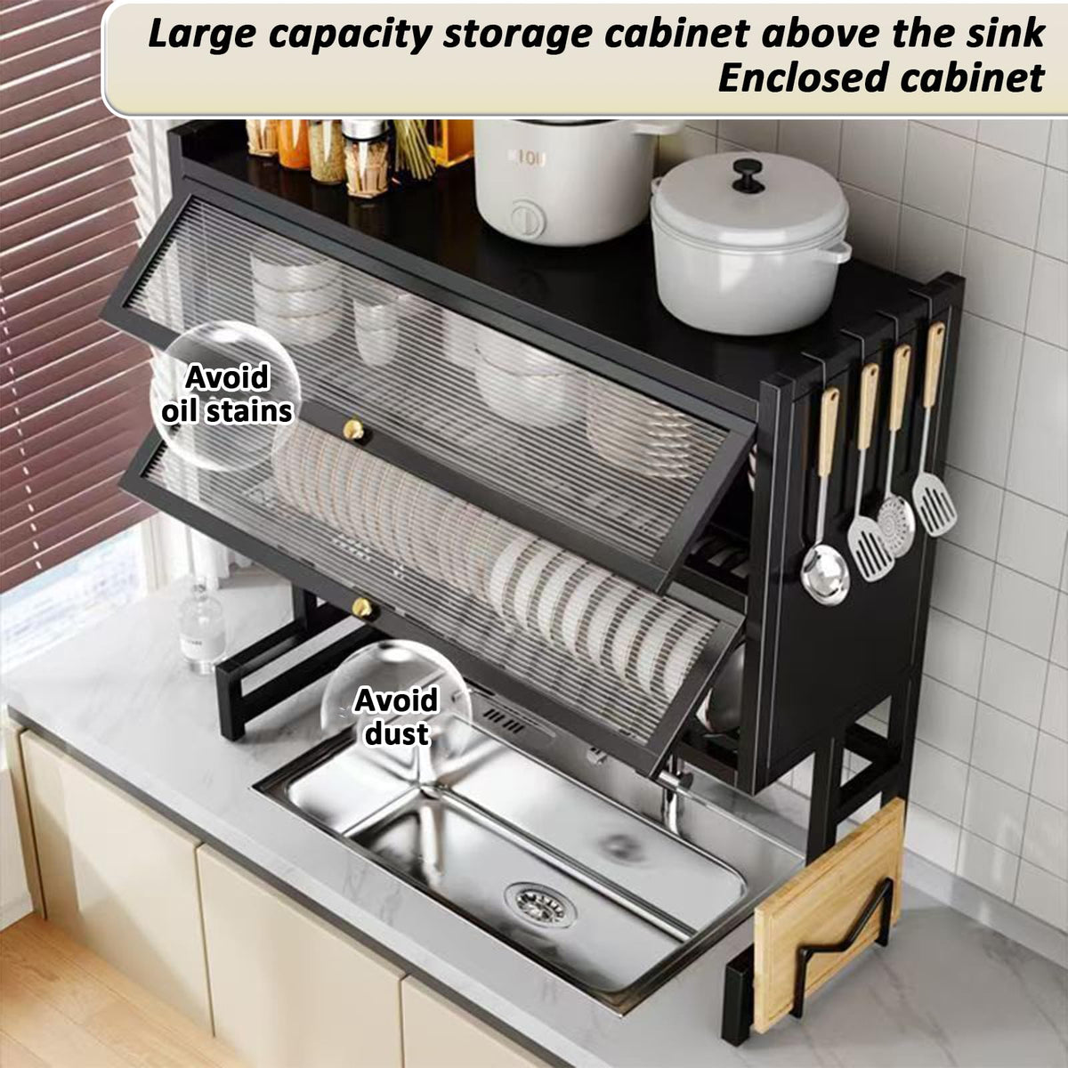 Dish Drying Rack 4 Tiers with Cover (29.99 inch(es))