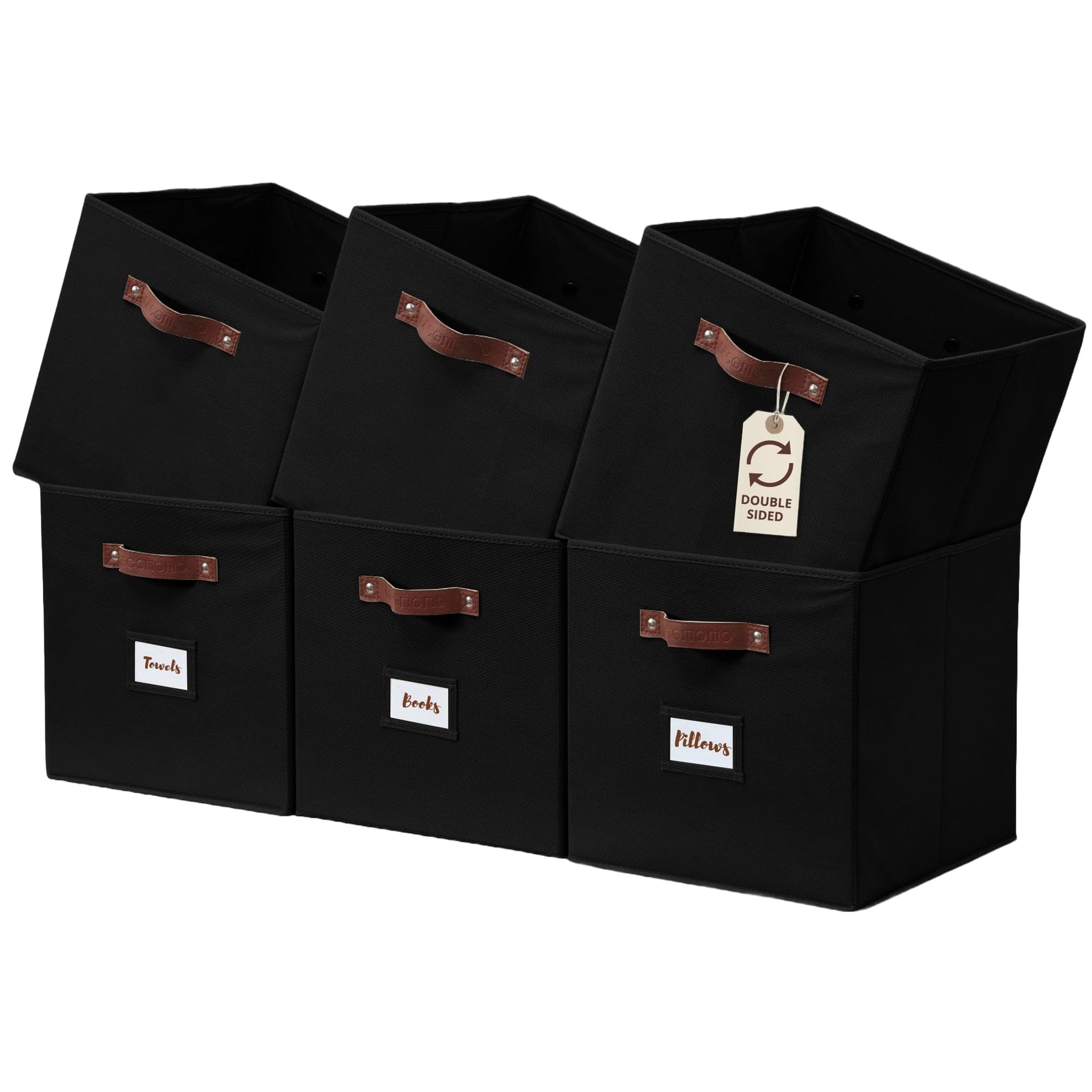 Storage Bins Cube Storage Bin with Labels (6 Count)