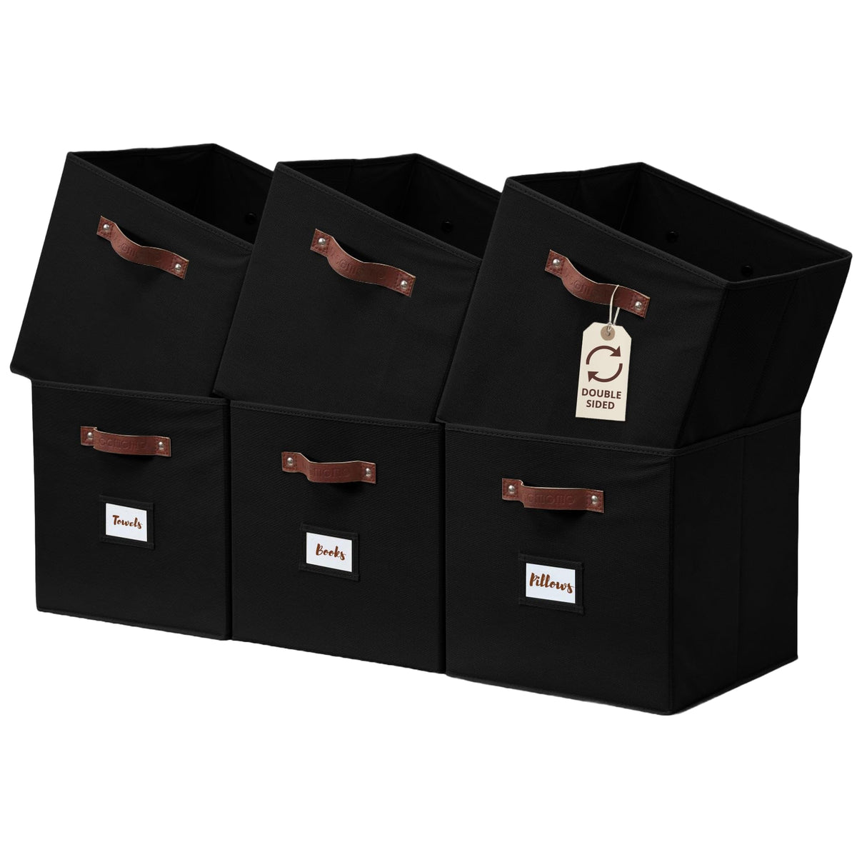 Storage Bins Cube Storage Bin with Labels (6 Count)