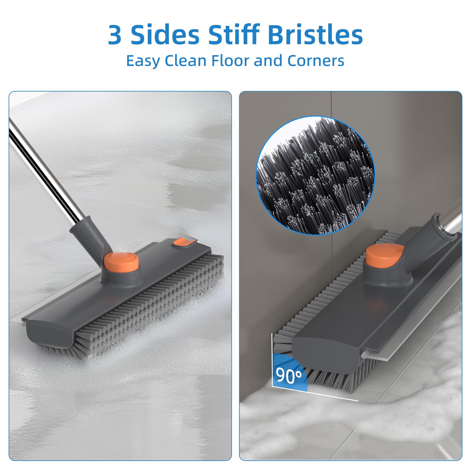 Floor Scrub Brush with Long Handle