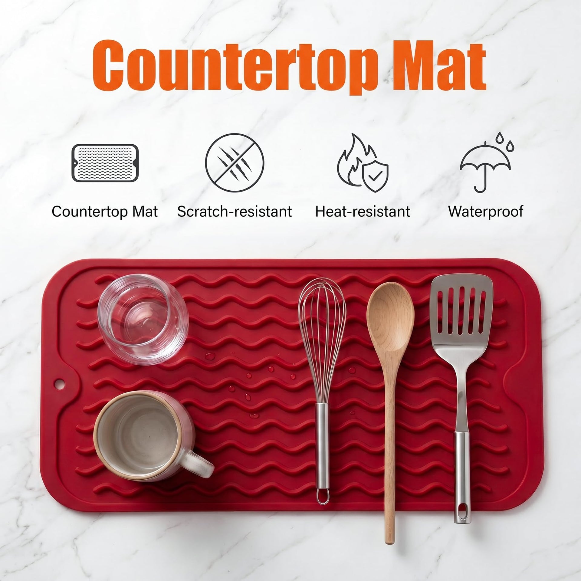 Silicone Dish Drying Mat for Multiple Usage