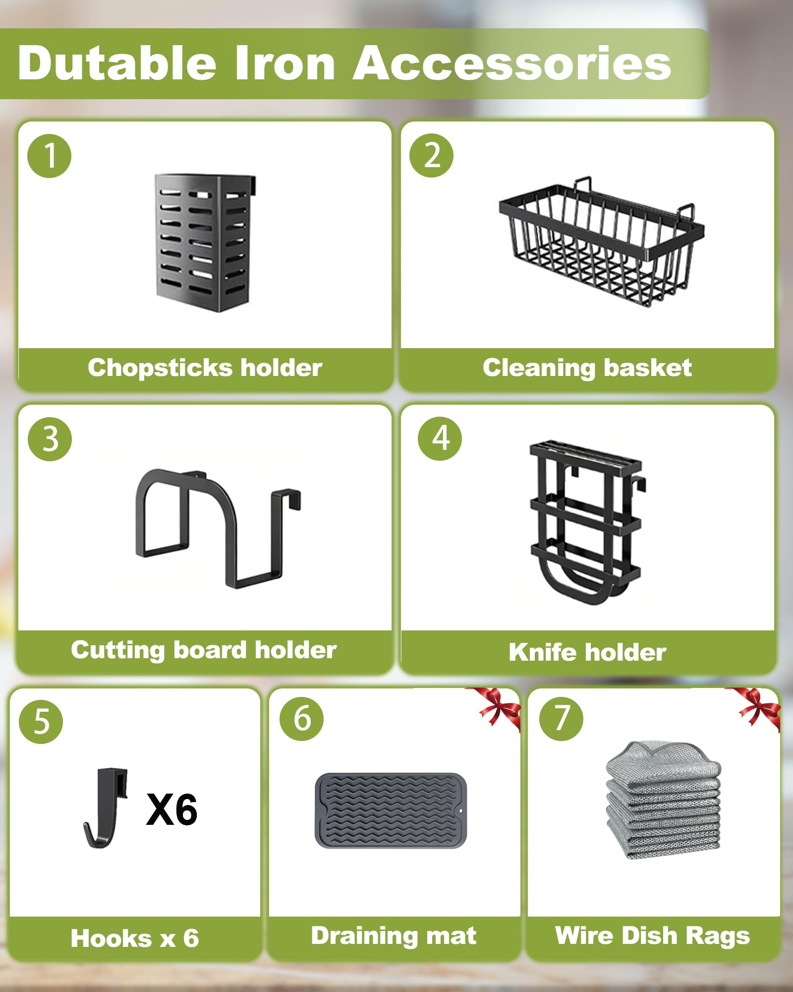 Over the Sink Dish Drying Rack with Cover 2