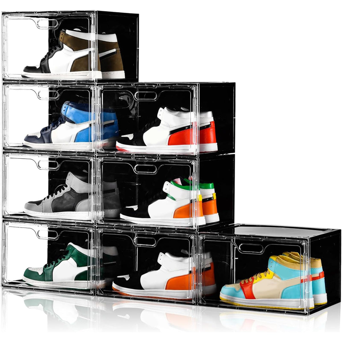 New 8 Pack Shoe Boxes Stackable (8 Count)