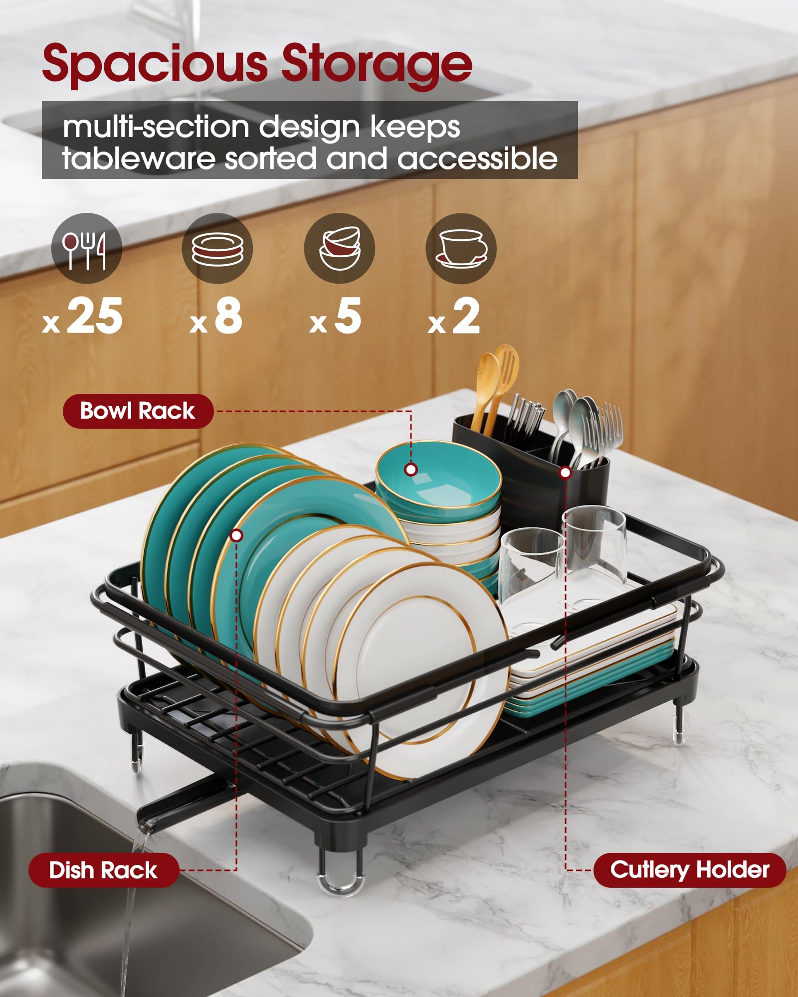 Dish Drying Rack in Sink