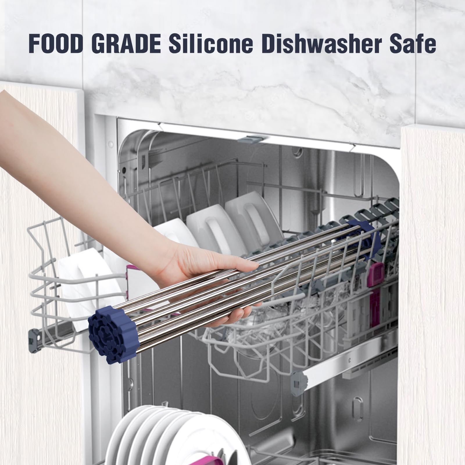 Roll Up Dish Drying Rack Over Sink