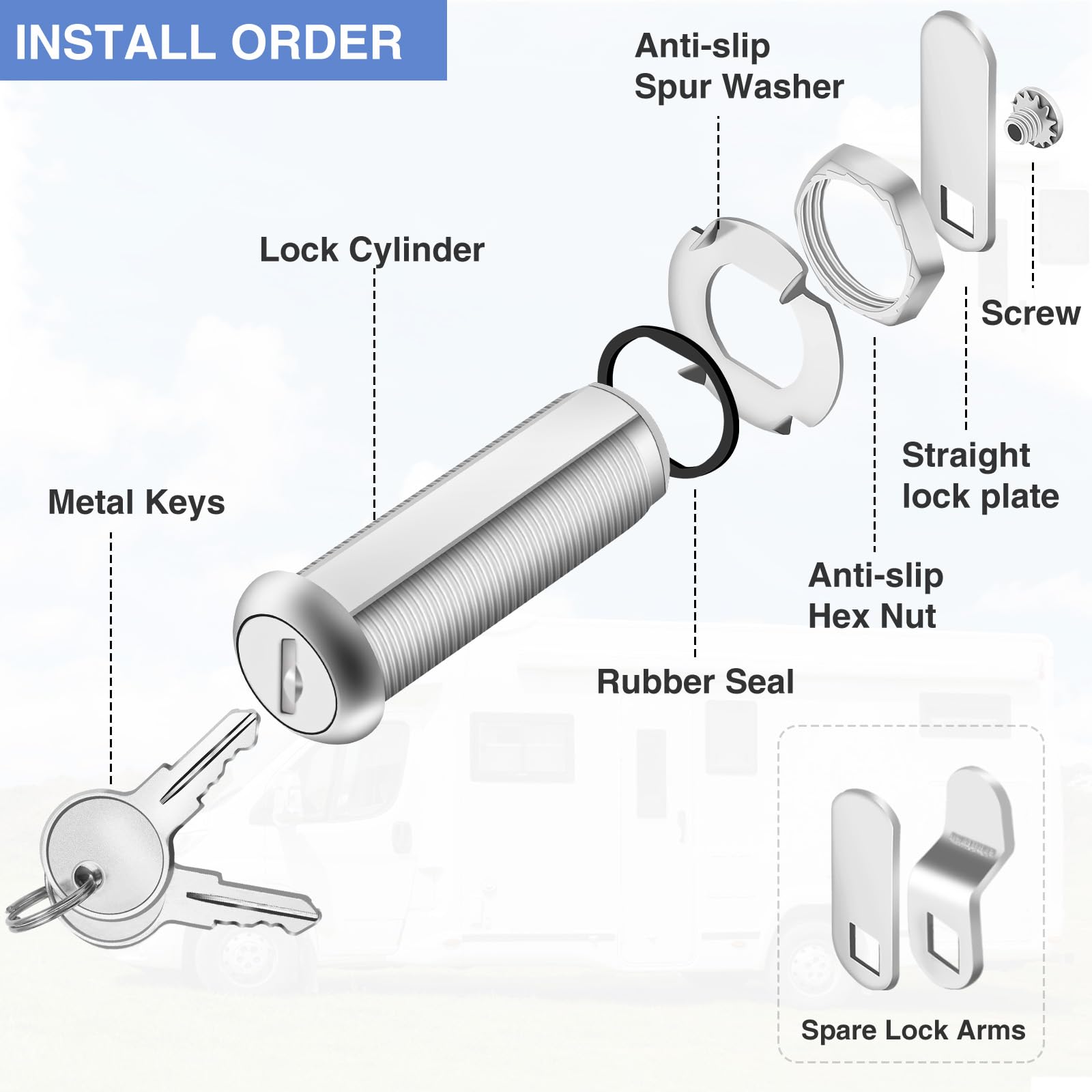 Cabinet Lock with Keys (2 Count)