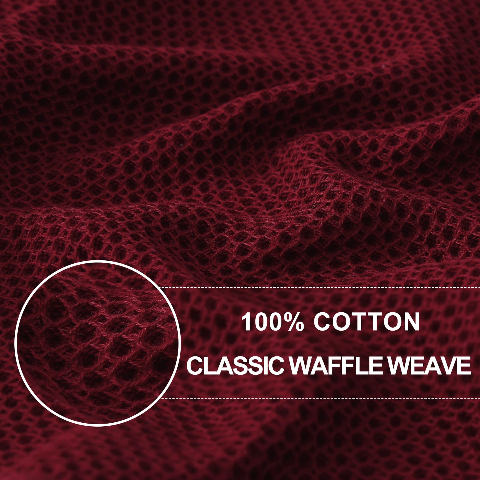 100% Cotton Waffle Weave Kitchen Dish Towels 12 (12 Count)