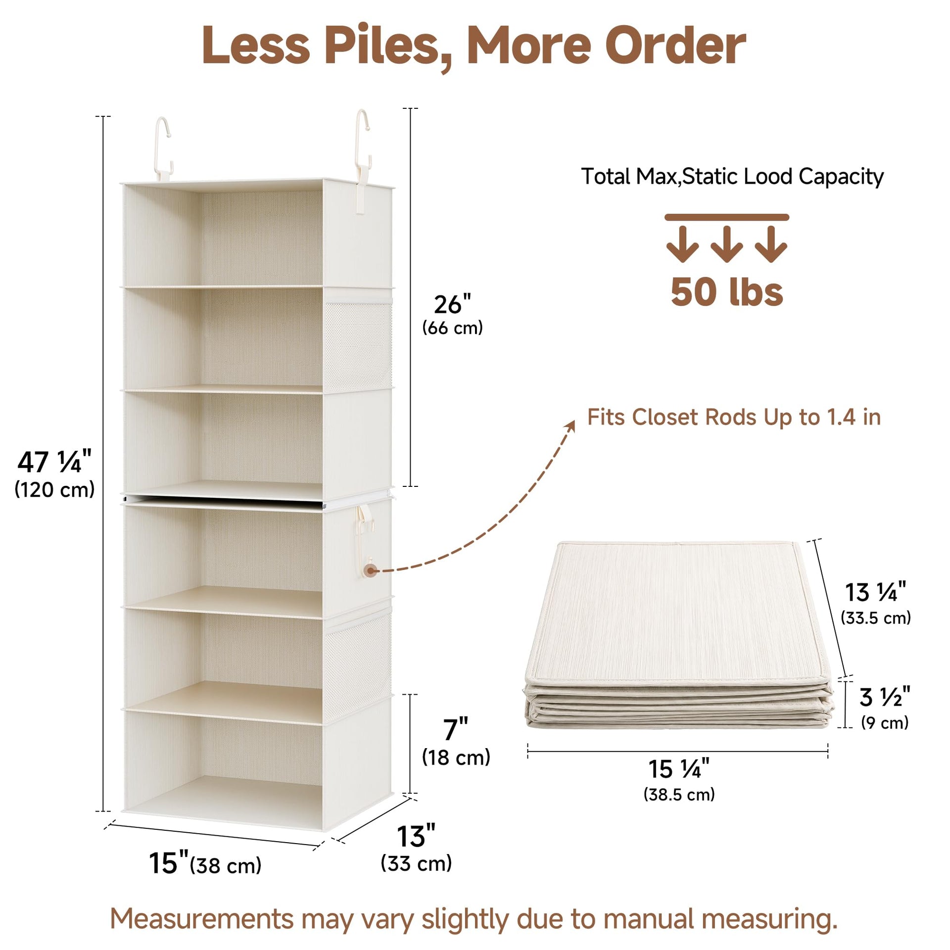6 Shelf Jumbo Closet Organizers (6 Count)