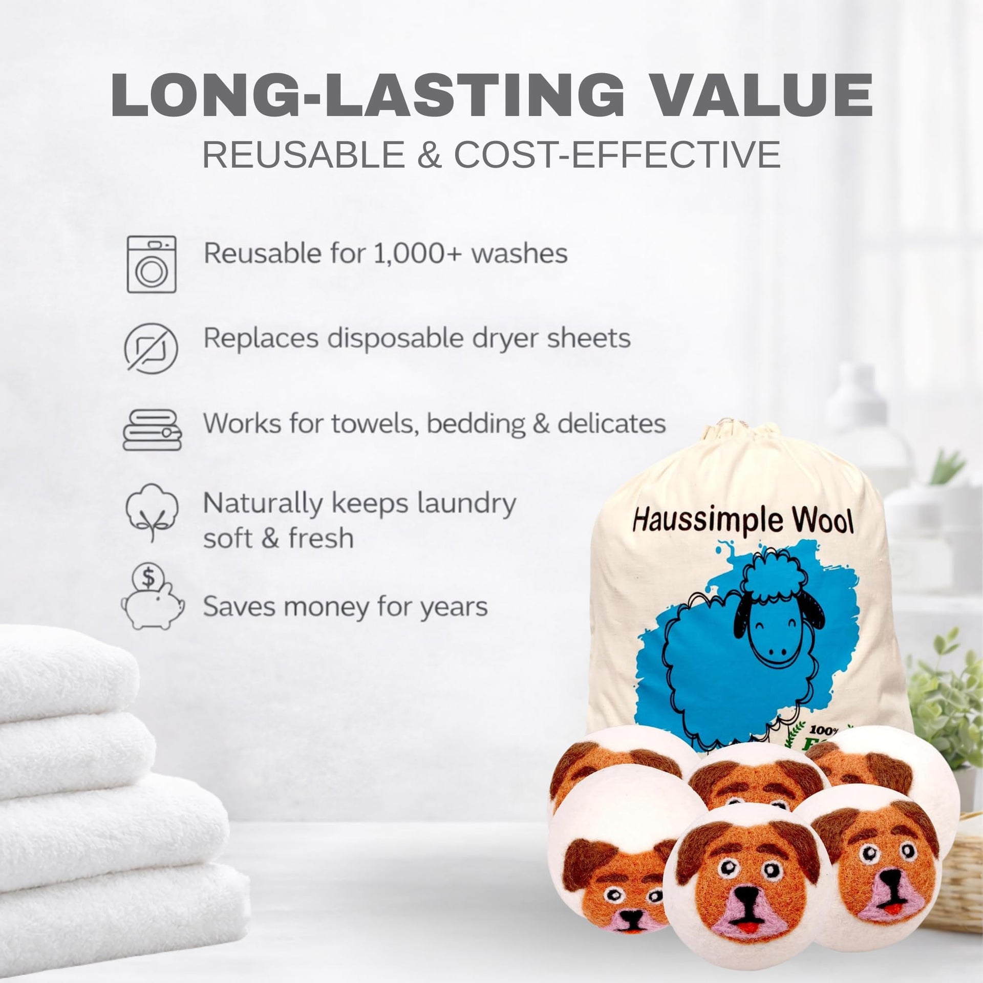 Wool Dryer Balls 6 (6 Count)