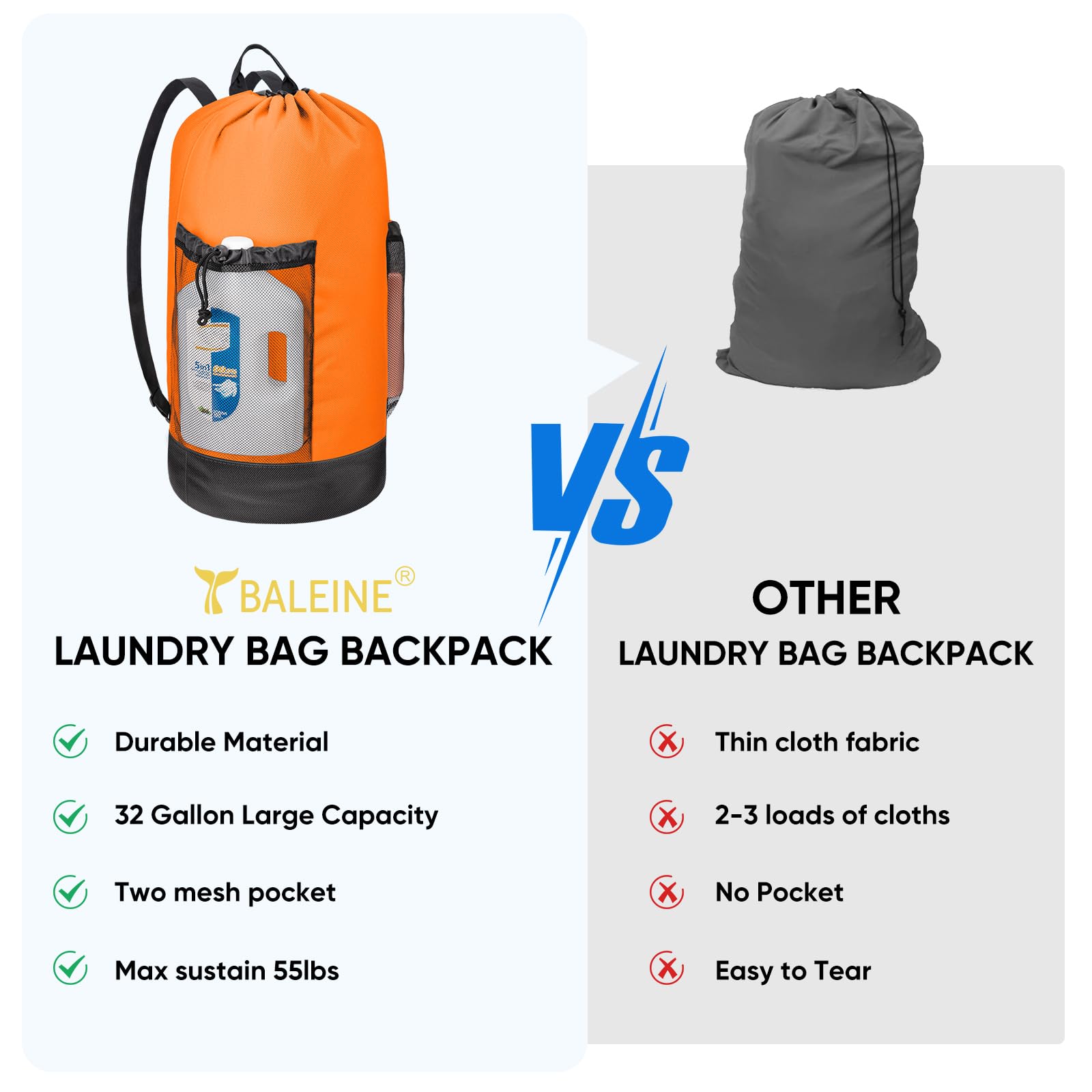 150L Laundry Bag Backpack