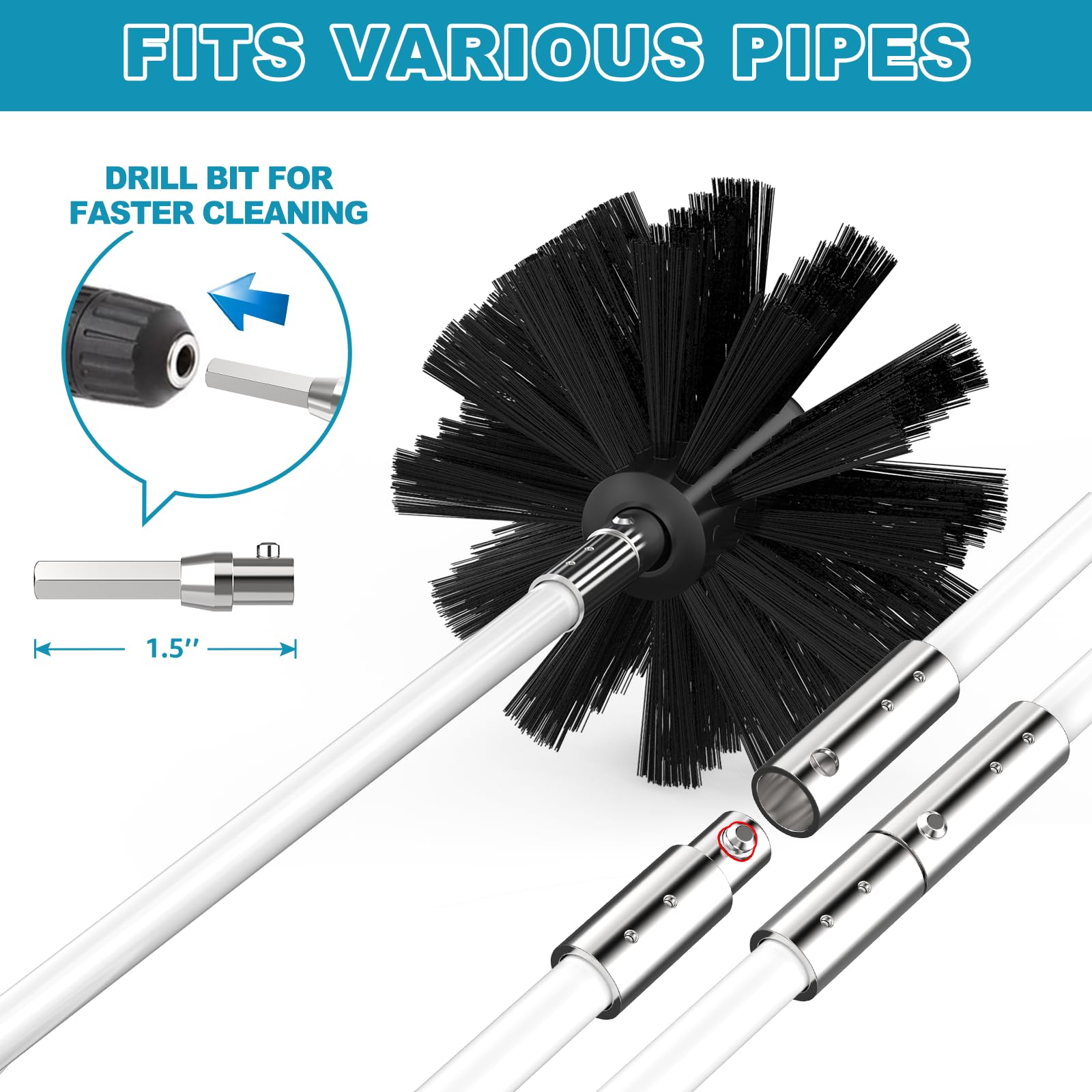 50Ft Dryer Vent Cleaner Kit