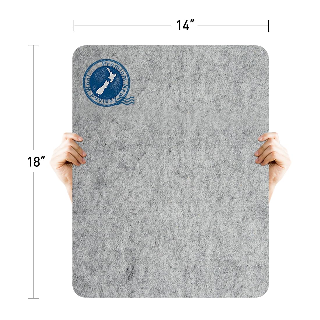 18" x 14" Wool Pressing Mat 100% New Zealand Felted Wool Ironing Mat Pad Blanket for Quilter