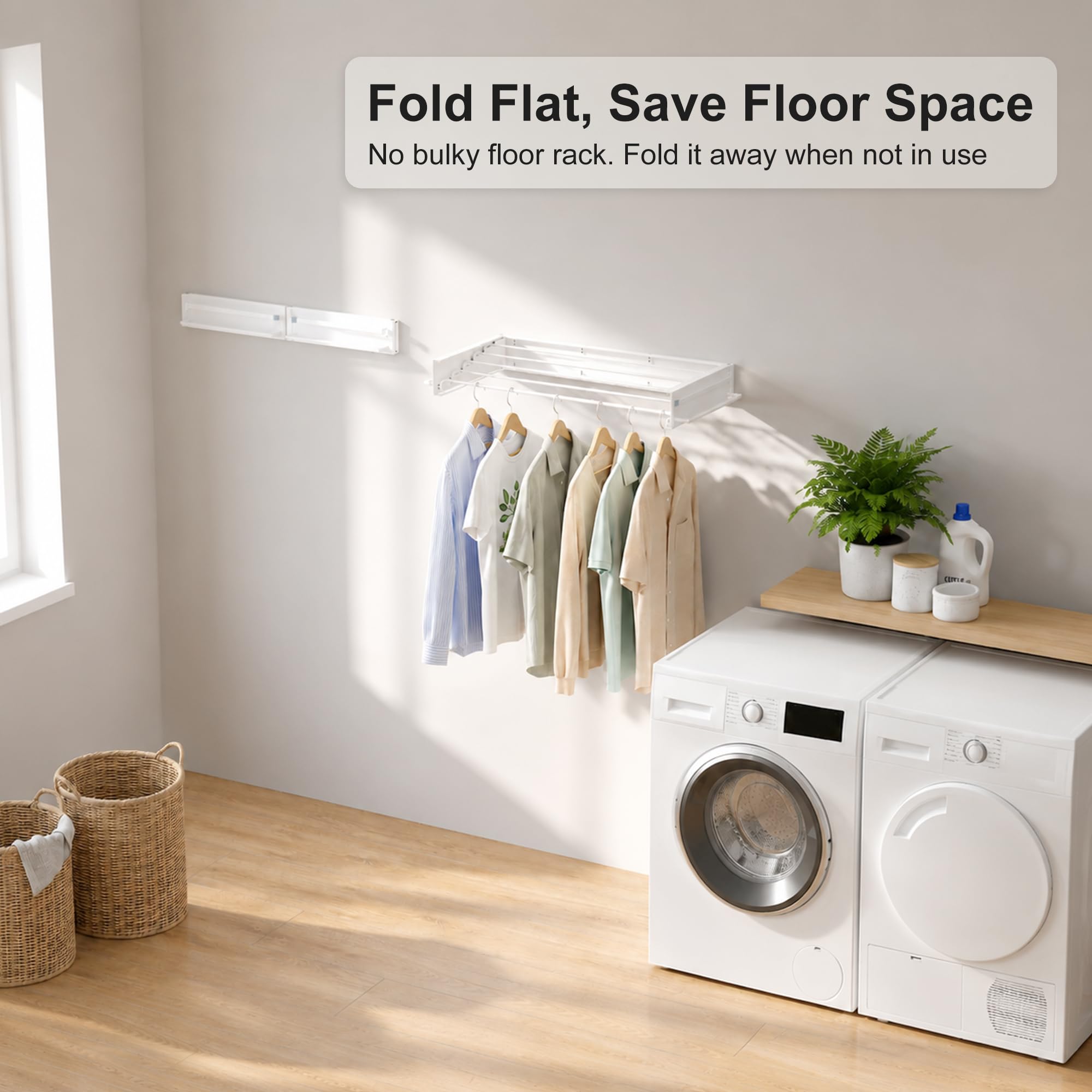 Wall Mounted Clothes Drying Rack