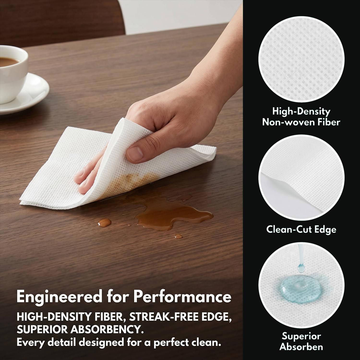 Disposable Dish Cloth and Cleaning Handi Wipes (100 Count) - ModHome Supplies