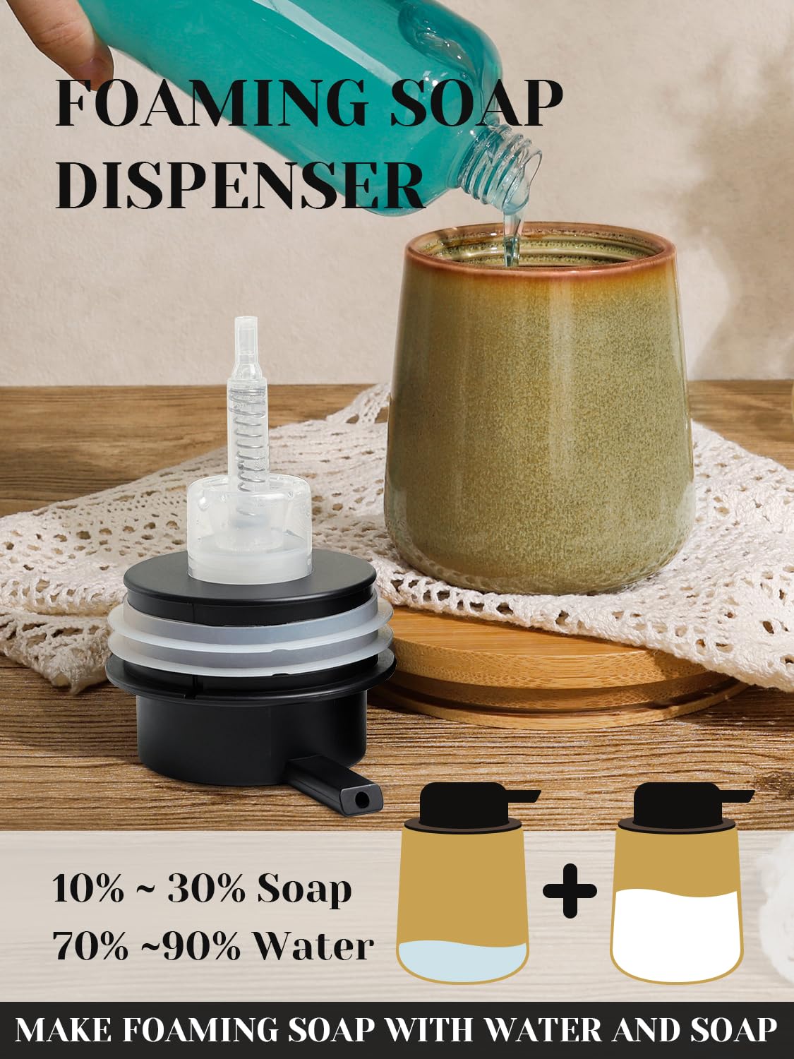 Ceramic Foaming Soap Dispenser
