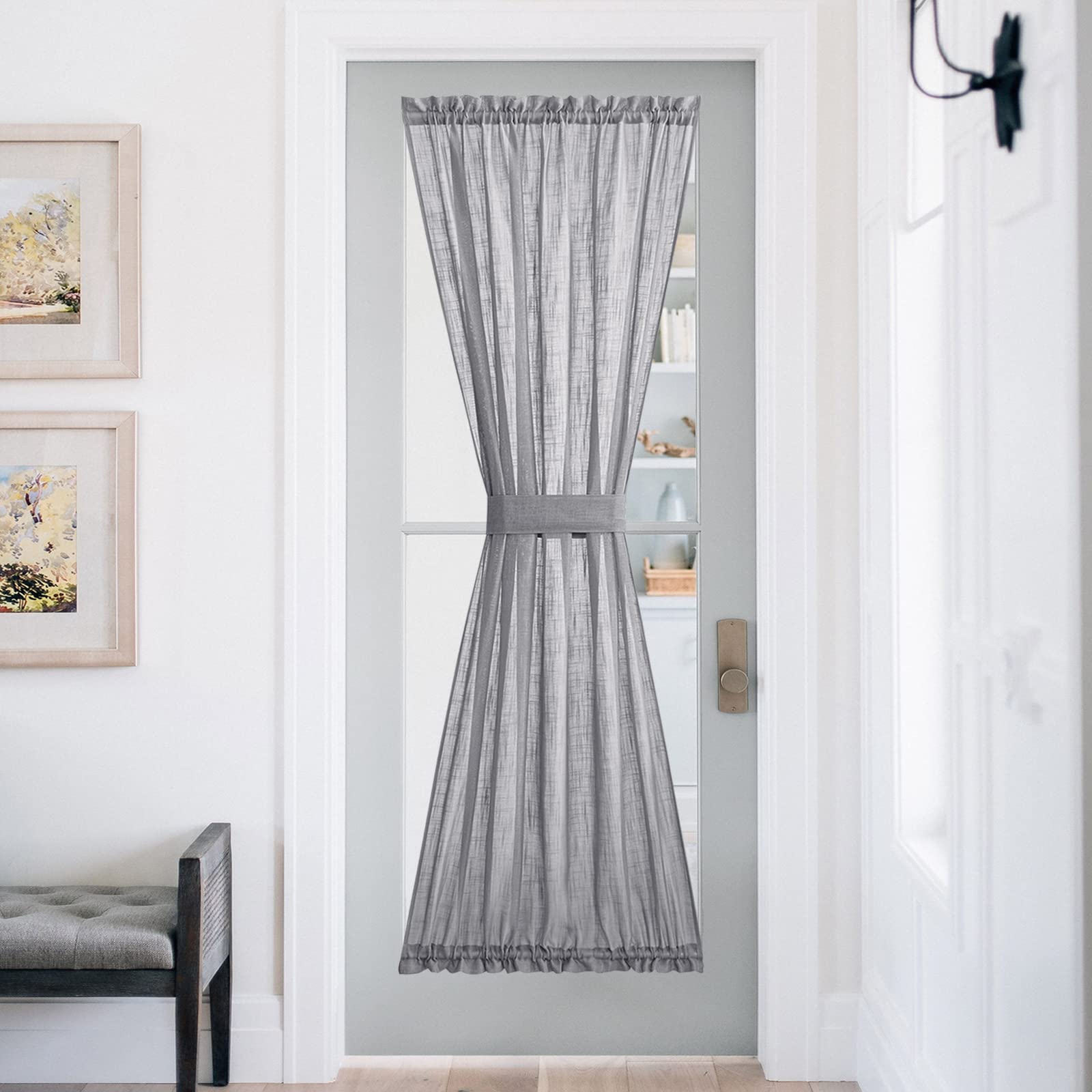 Sheer French Door Panel 72 inches Long for Sliding Glass