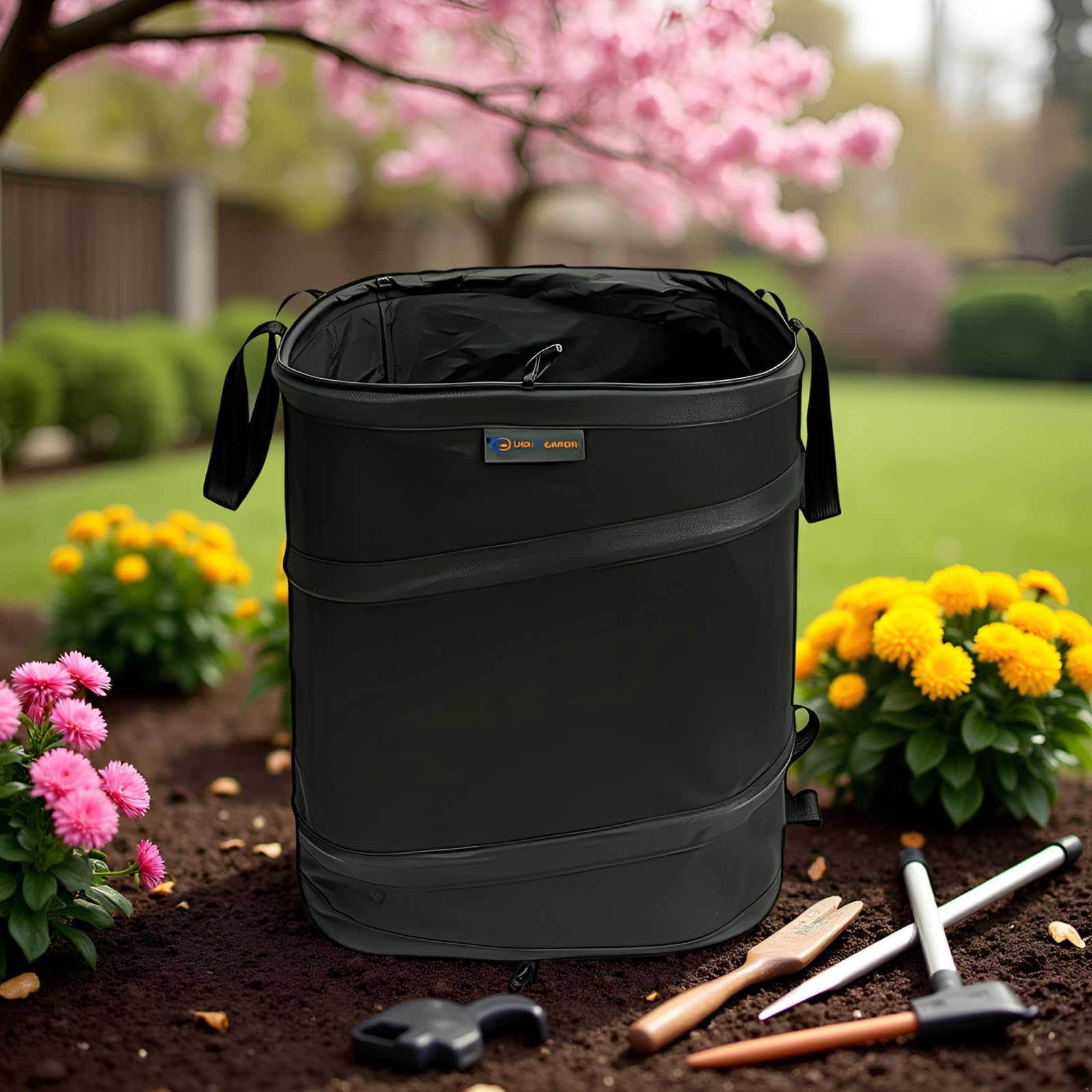 19 Gallon Square Collapsible Yard Waste Bin