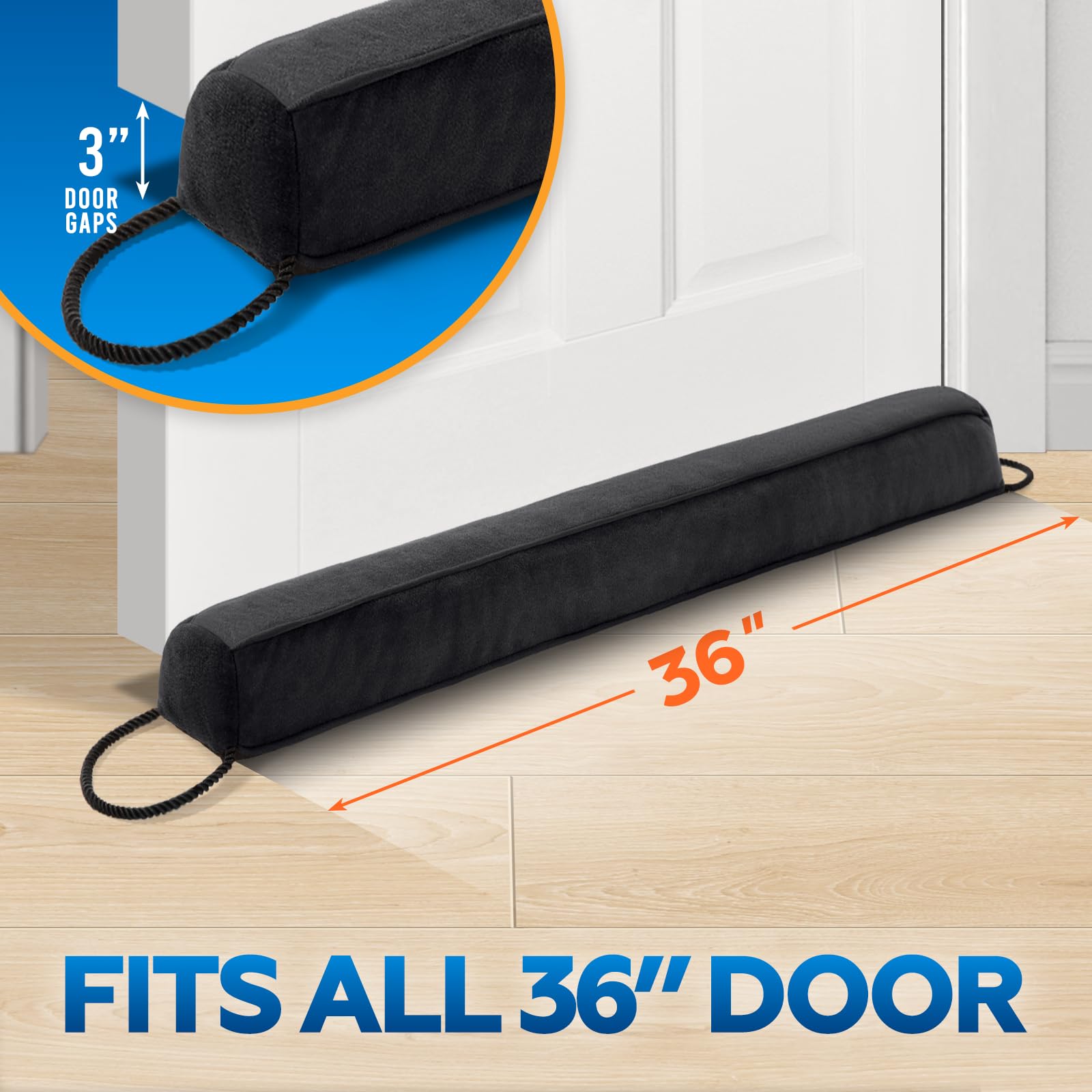 36” Weighted Under Door Draft Stopper