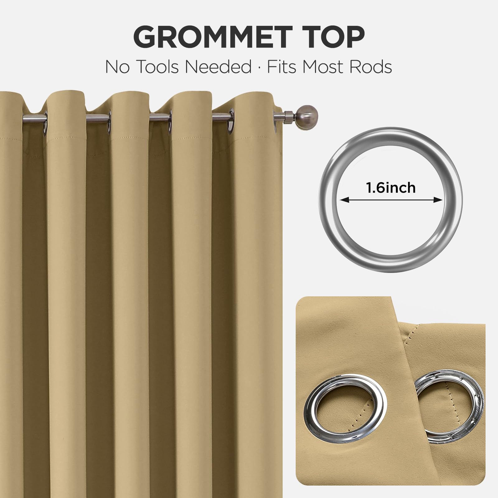 Door Curtain Blackout Curtains for Doorway Privacy Closet Drapes