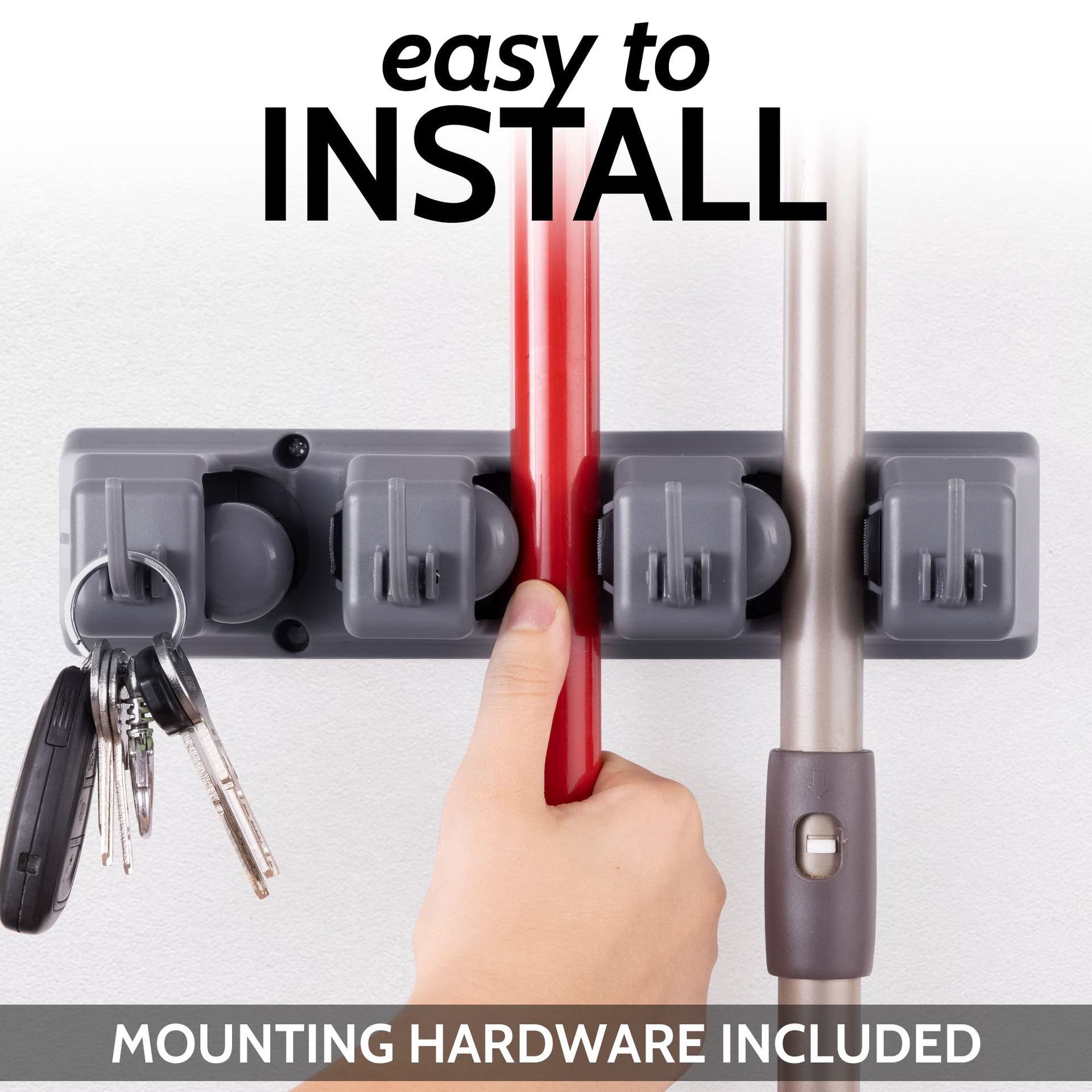 Mop and Broom Organizer Wall Mount