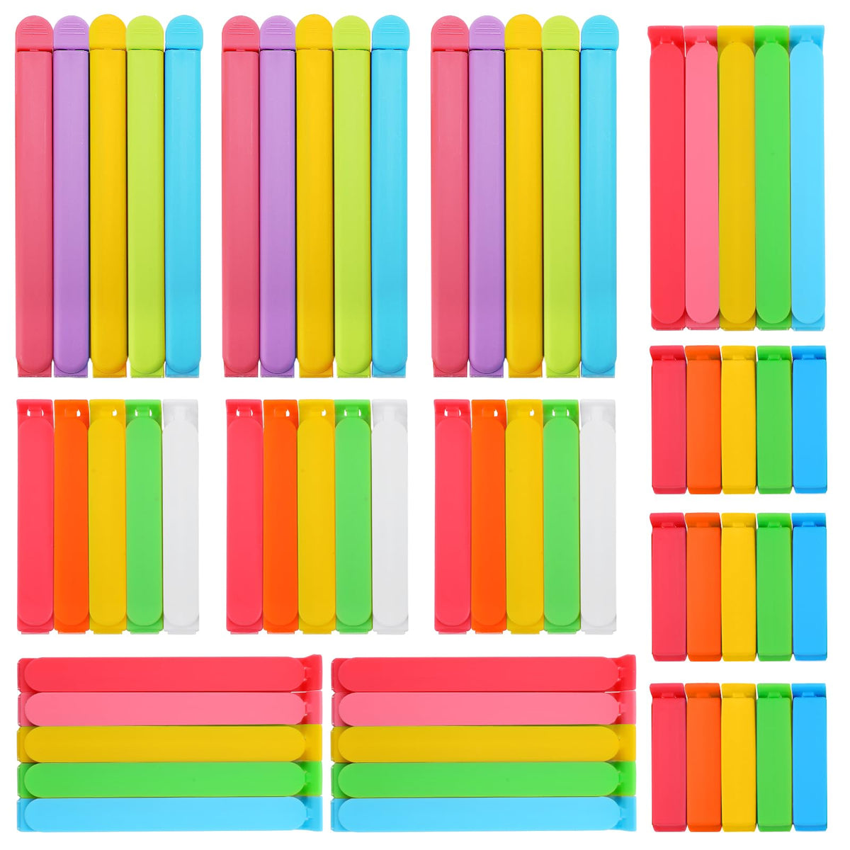 60 PCS Colorful Chip Clips (60 Count)