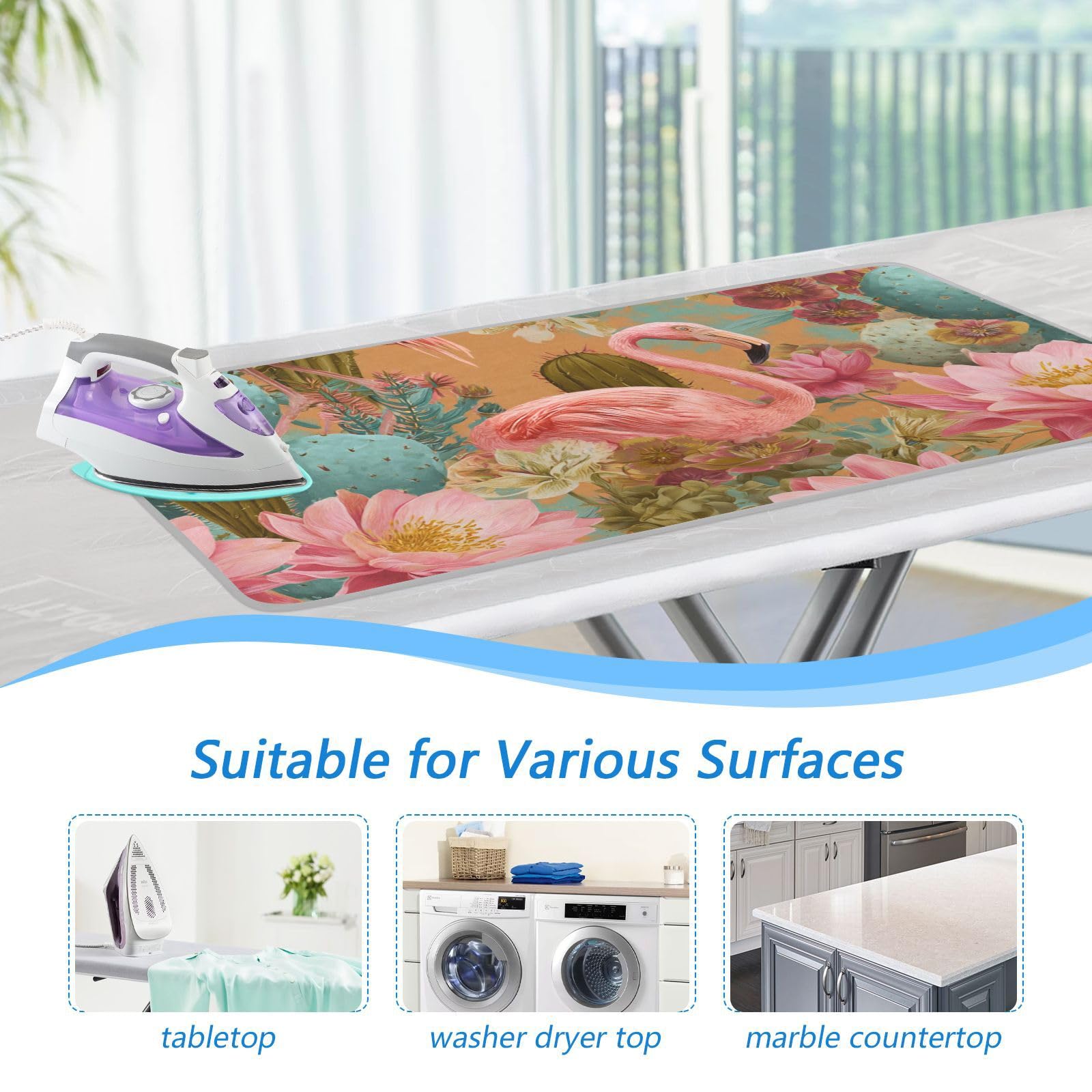 Ironing Mat Portable Ironing Pad Ironing Blanket for Table Top Heat Resistance Double