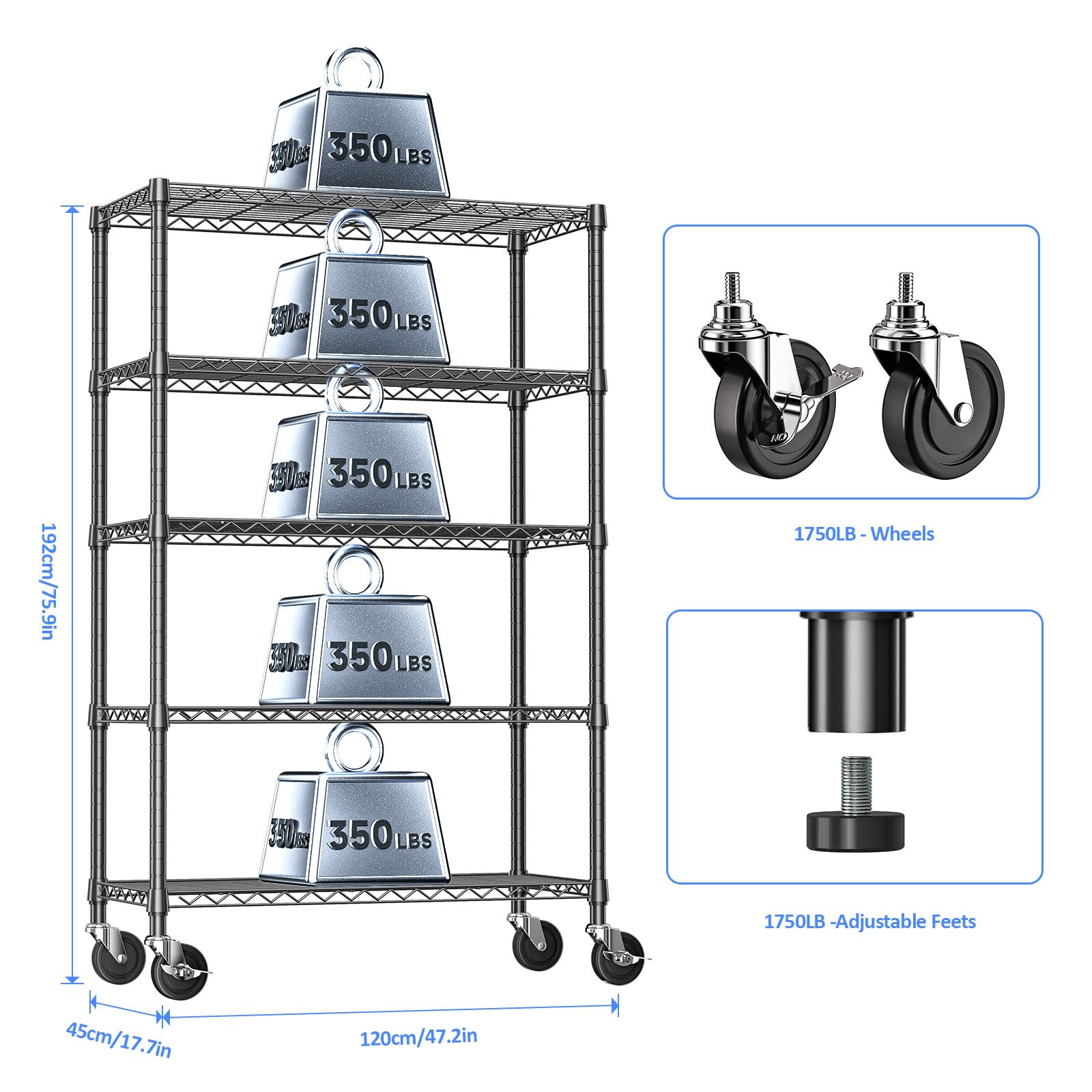 5 Tier Garage Shelving