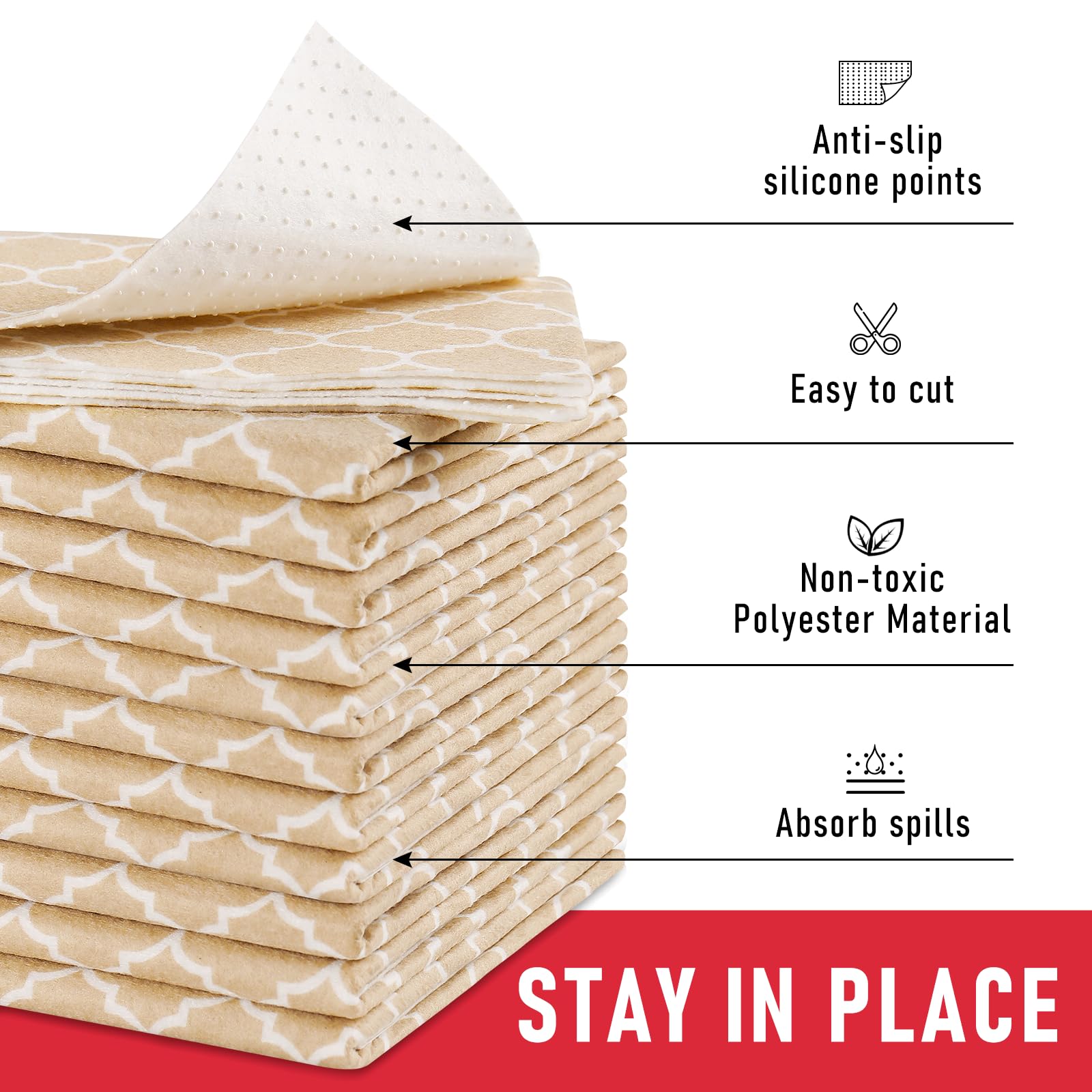 2 in 1 Refrigerator Liners (12 Sq Ft)