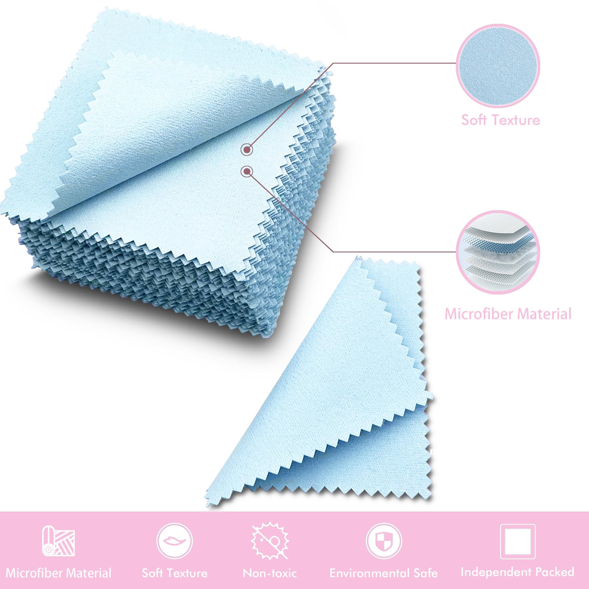 120 PCS Jewelry Cleaning Cloth Jewelry Polishing Cloths Individually Wrapped Silver Cleaning Cloth for Jewelry Sterling Silver
