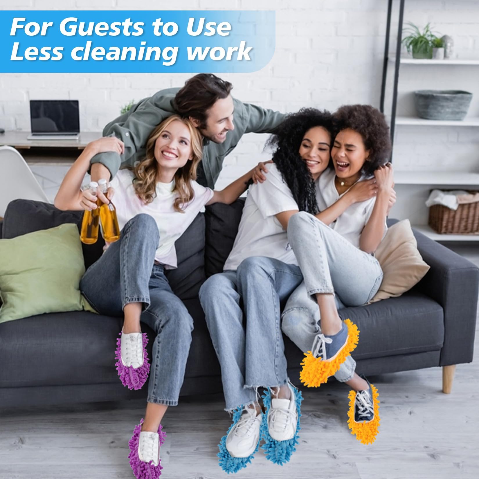 10 Mop Slippers for Floor Cleaning