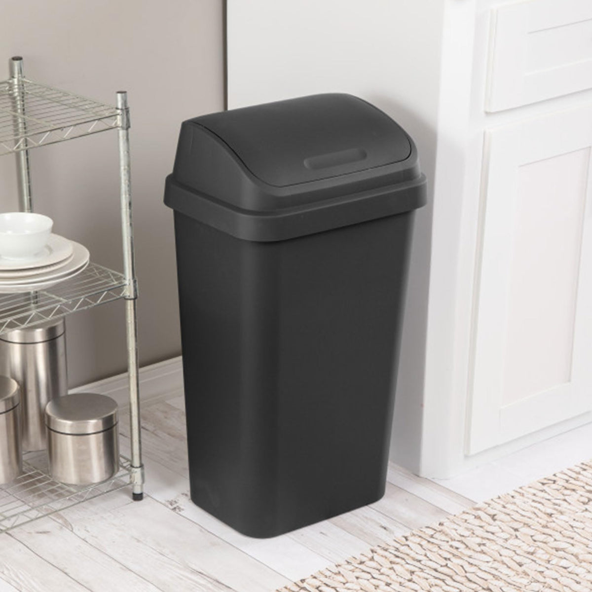 Swing Top Wastebasket (8 Count)