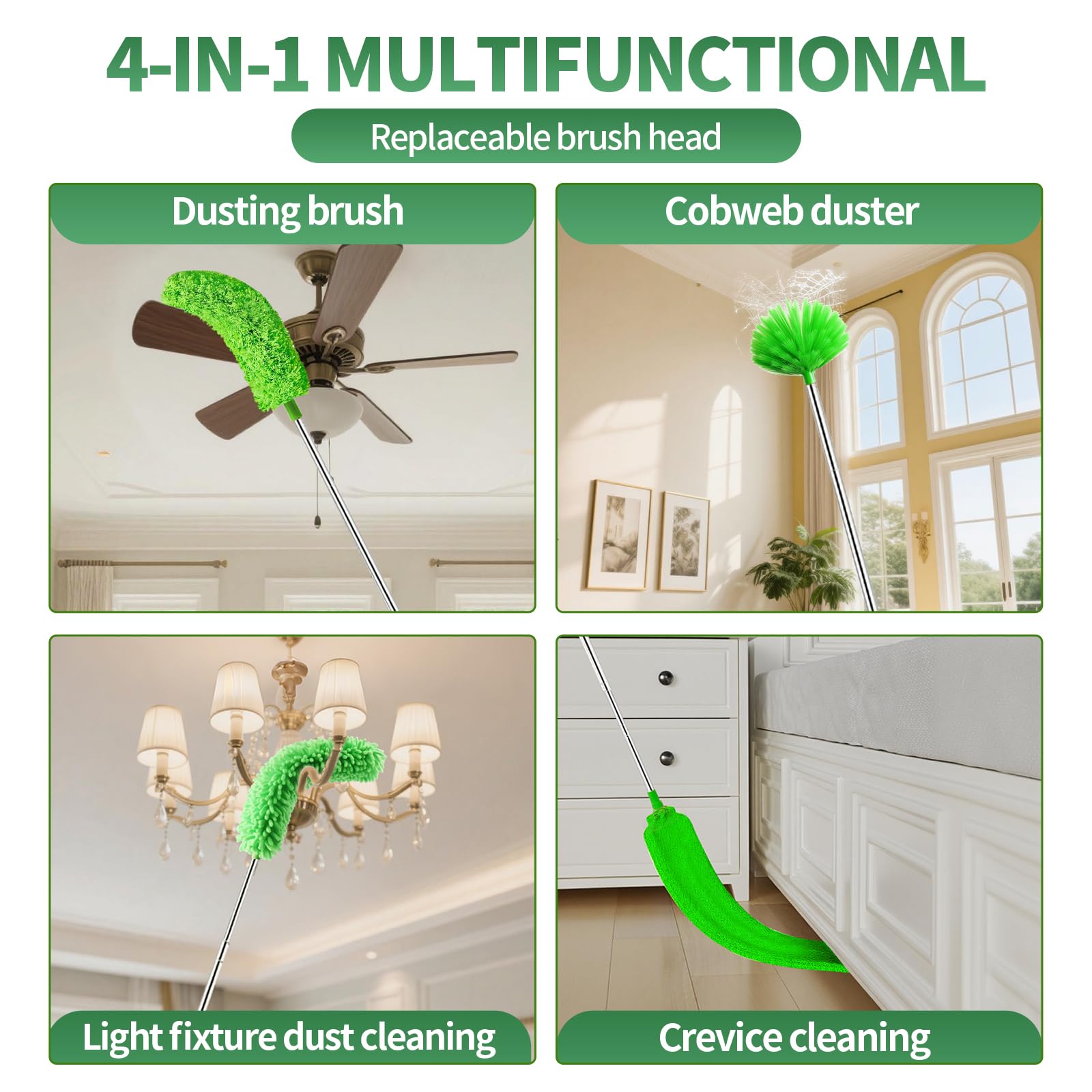 dusters for Cleaning extendable Long Handle