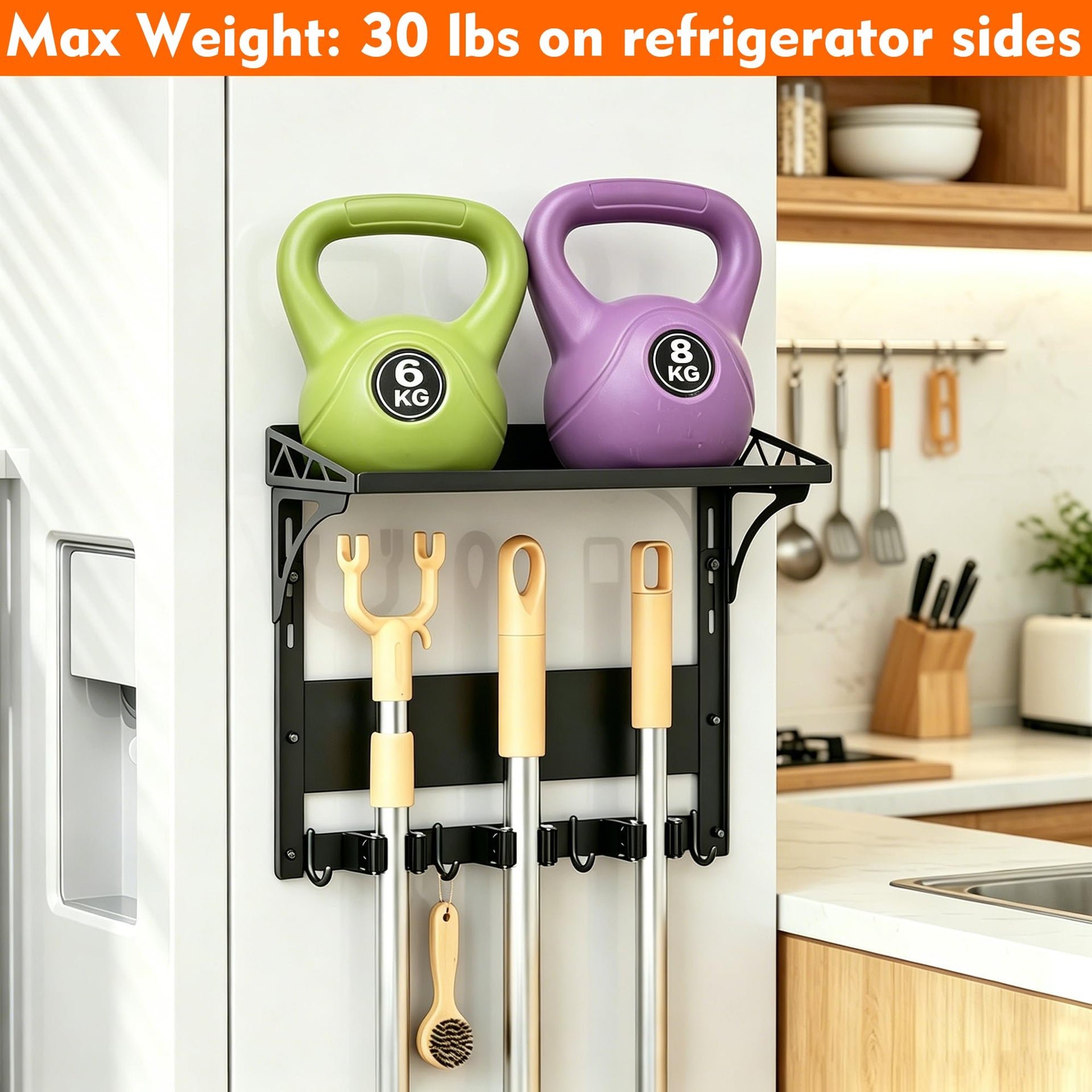 Heavy Duty Magnetic Broom Holder