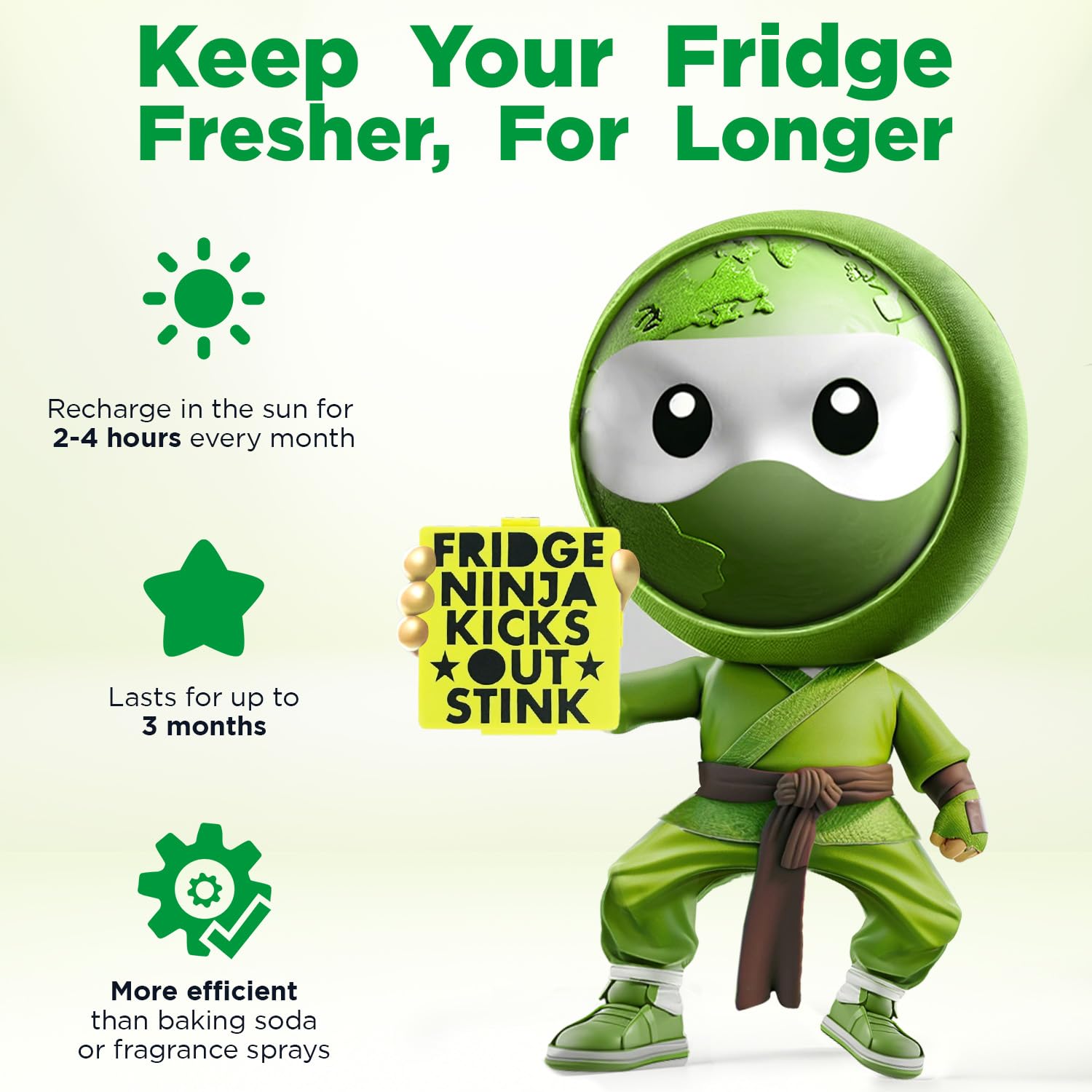 Fridge Ninja Compact Fridge Deodorizer (2 Count)